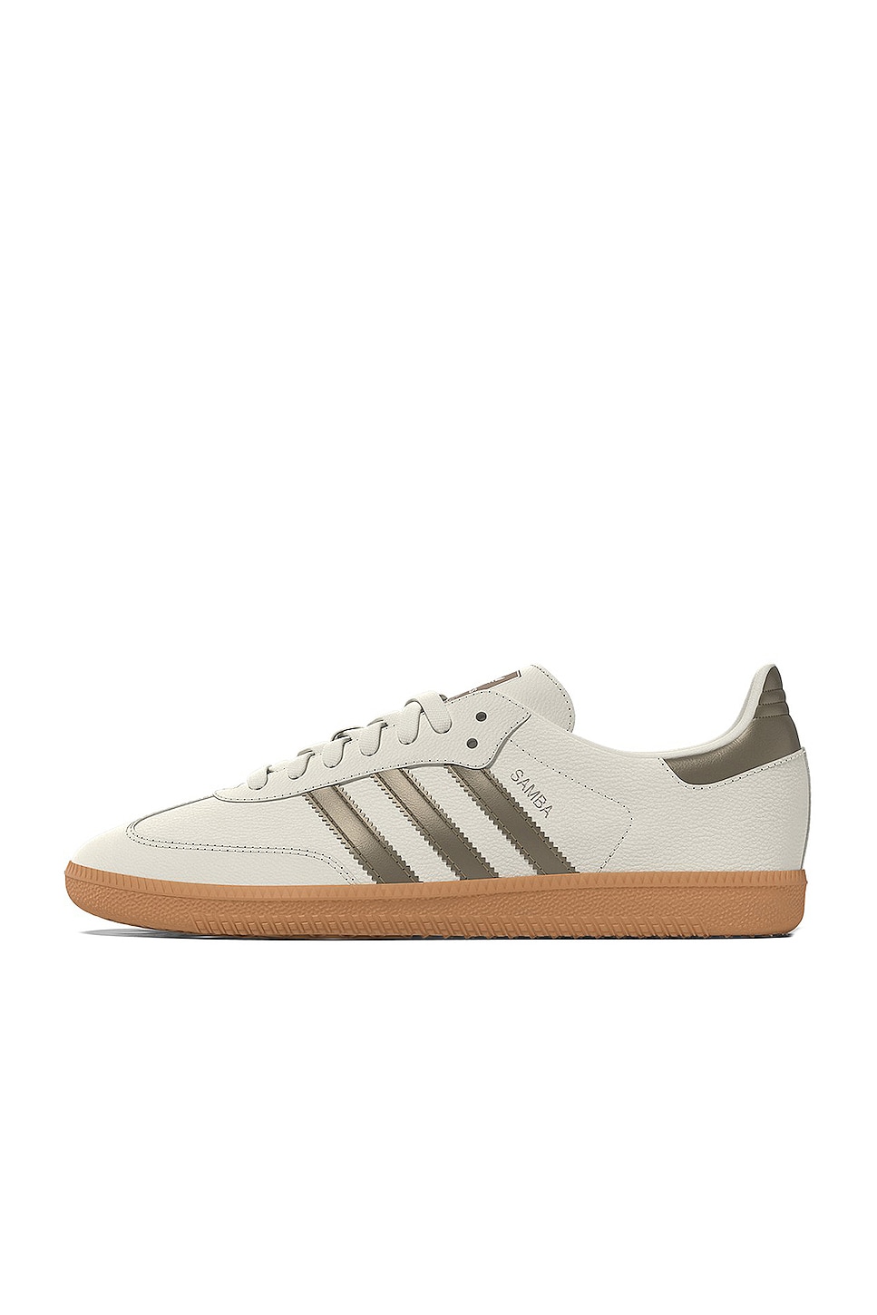 Image 1 of adidas Originals Samba OG in Off White, Cyber Metallic, & Wonder Gold Metallic