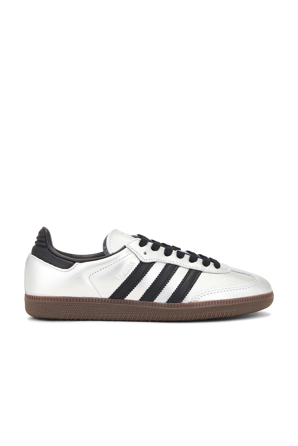 Image 1 of adidas Originals Samba OG in Silver Metallic, Core Black, & Gum