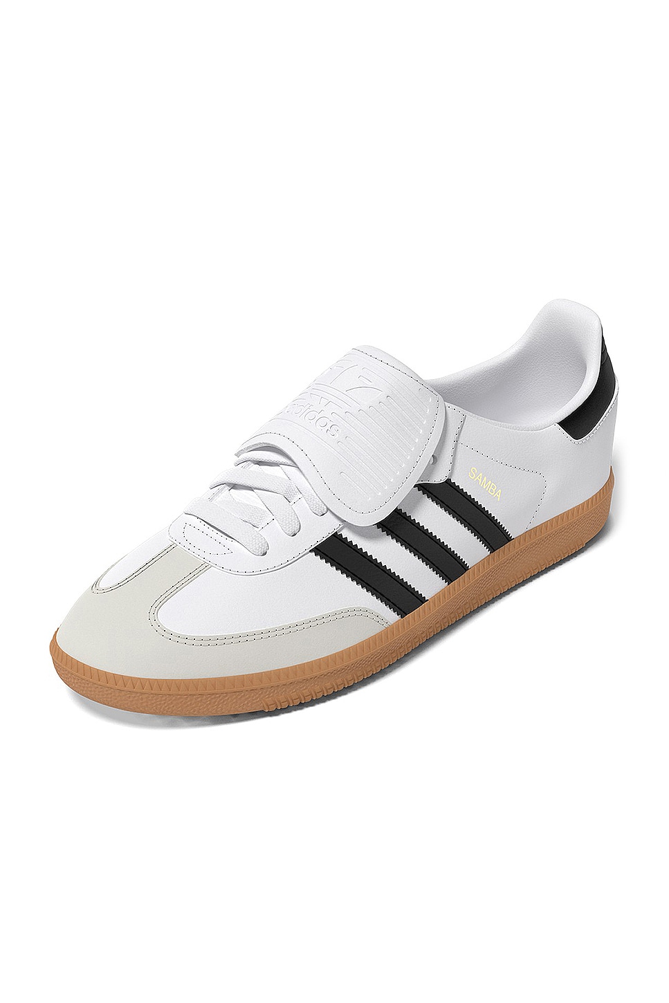 Shop Adidas Originals Samba Lt In White  Core Black  & Gold Metallic