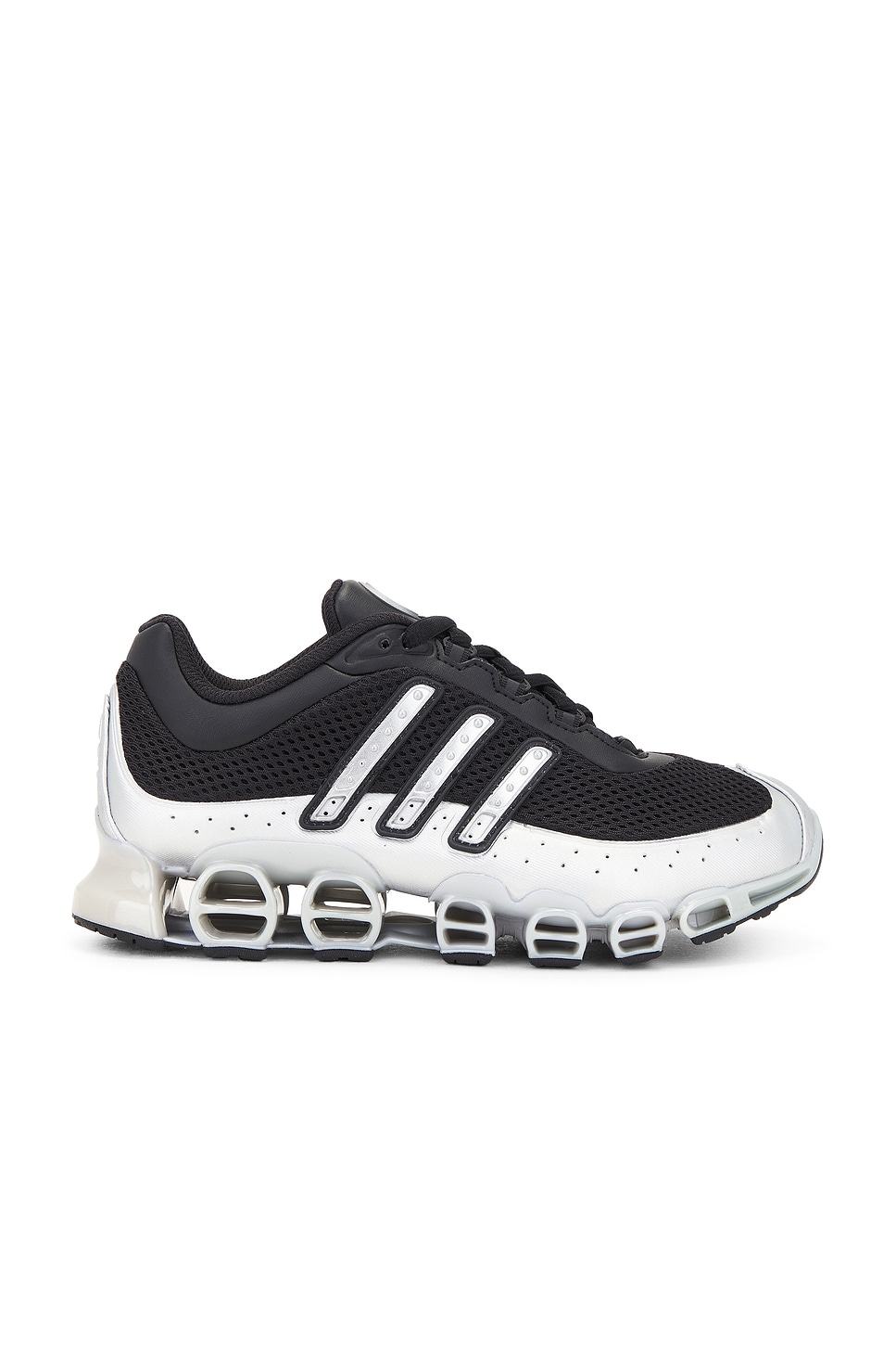 Image 1 of adidas Originals Megaride in Core Black, Silver Metallic, & Core Black