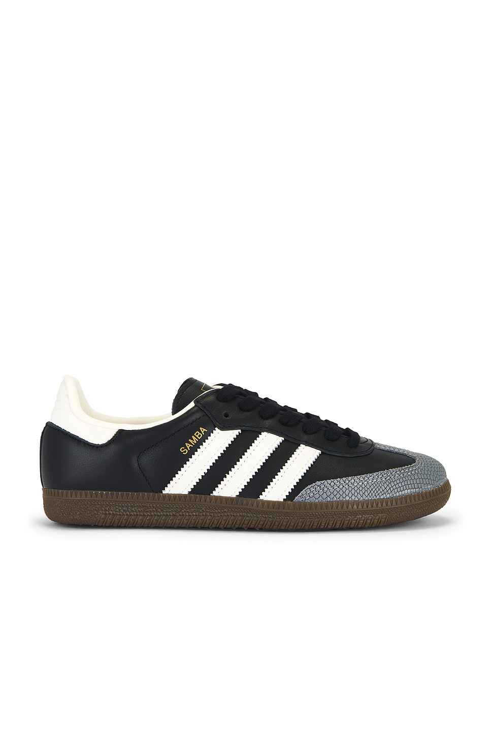 Image 1 of adidas Originals Samba OG Sneaker in Black, Off White, & Gold Metallic