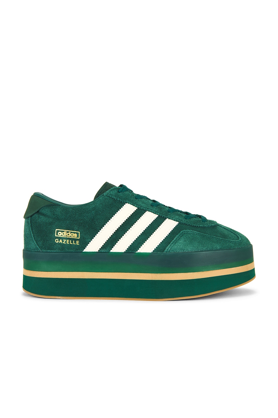 Image 1 of adidas Originals Gazelle Stack Sneaker in Green, Gum, & White