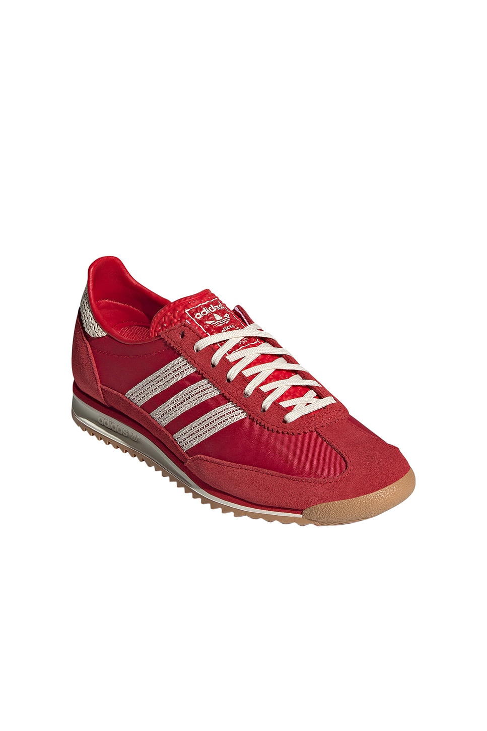 Adidas Originals Womens Adidas Sl72 Shell And Suede Low-top Trainers In Better Scarlet Wonder White & Off Whit