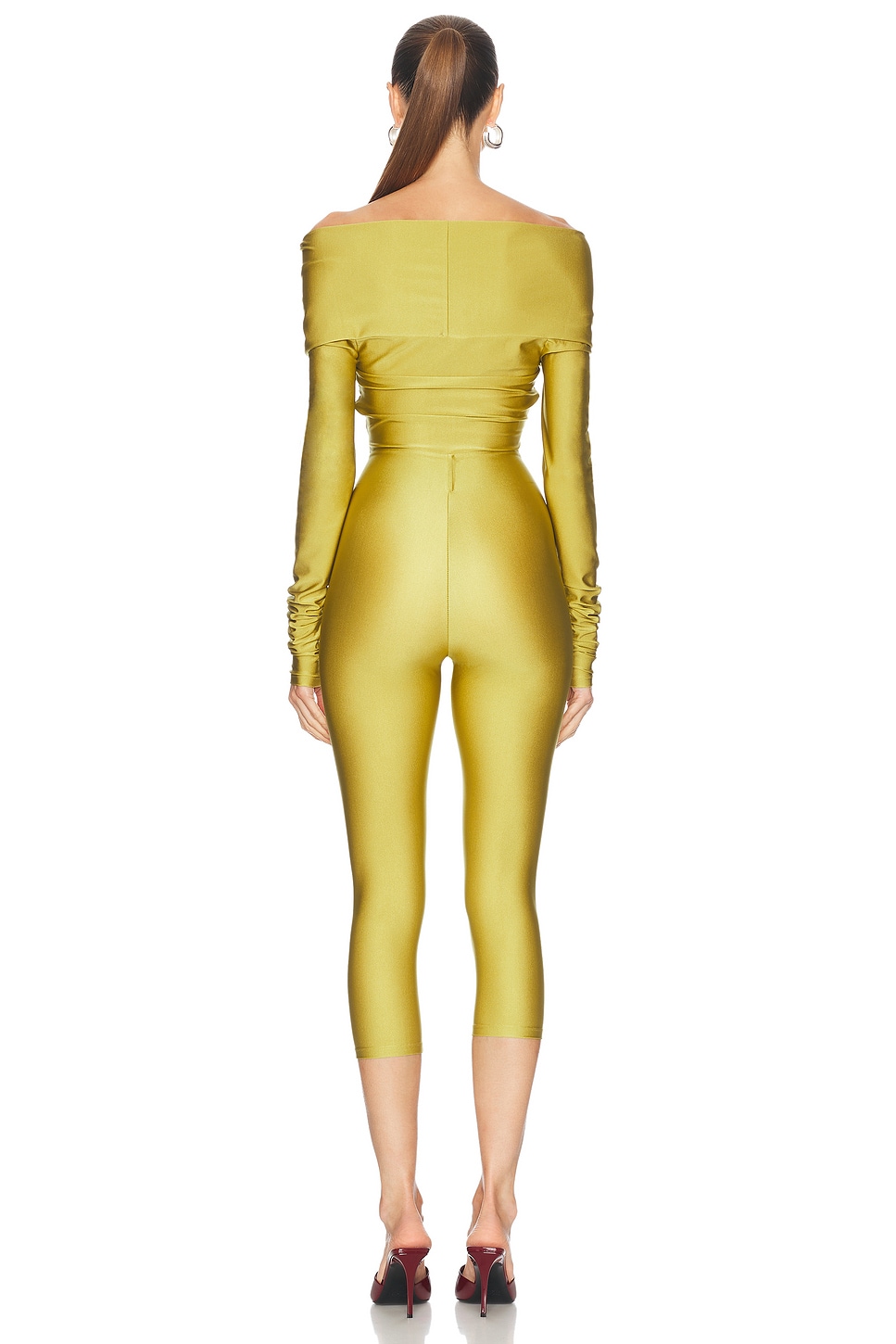 Kendall Off Shoulder Capri Jumpsuit - Thumbnail 1