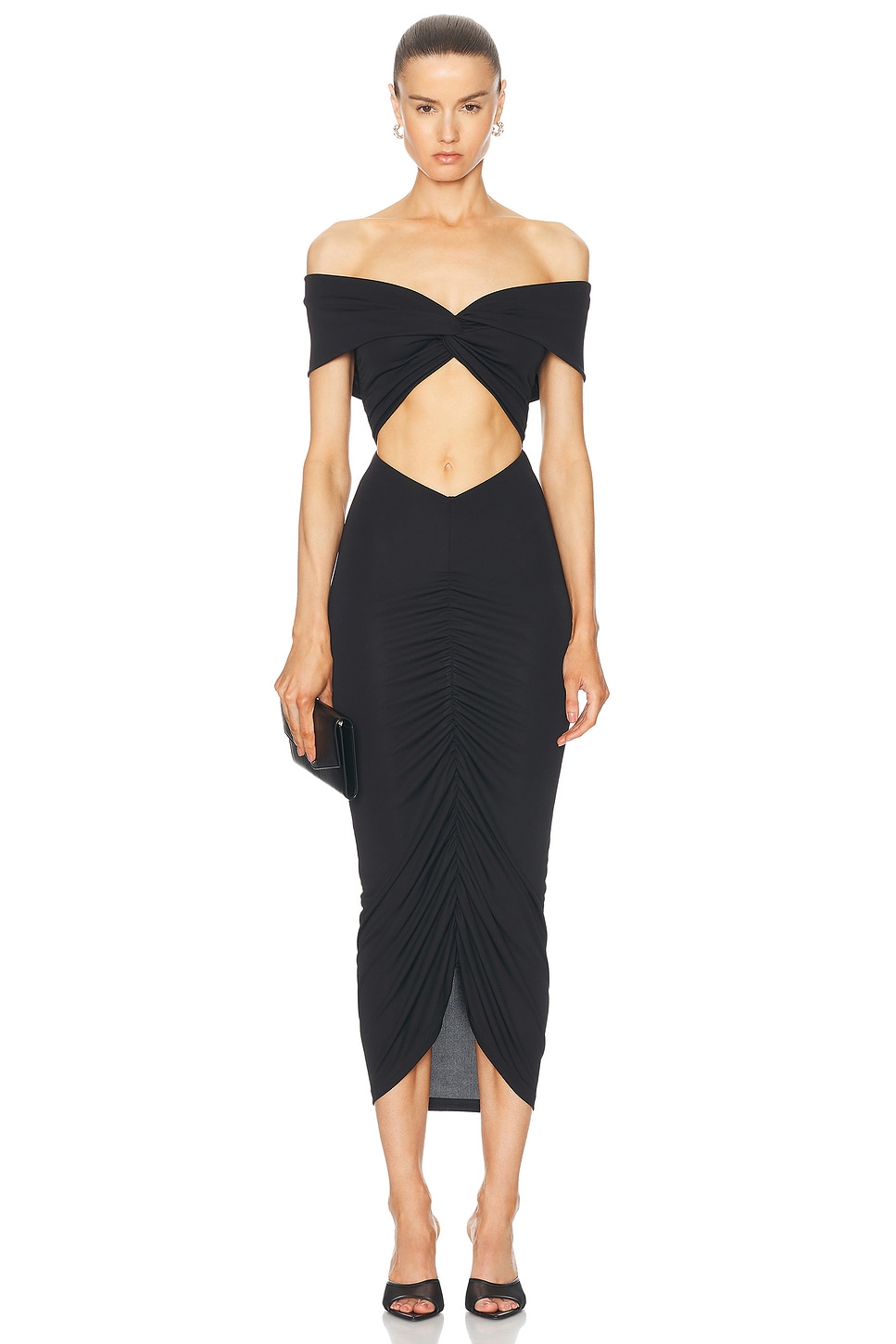 Image 1 of The Andamane Kendall Summer Midi Dress in Black