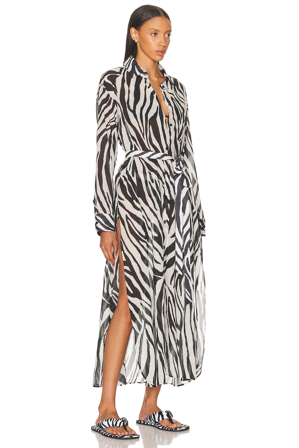 Whitelotus Maxi Shirt Dress - Thumbnail 4
