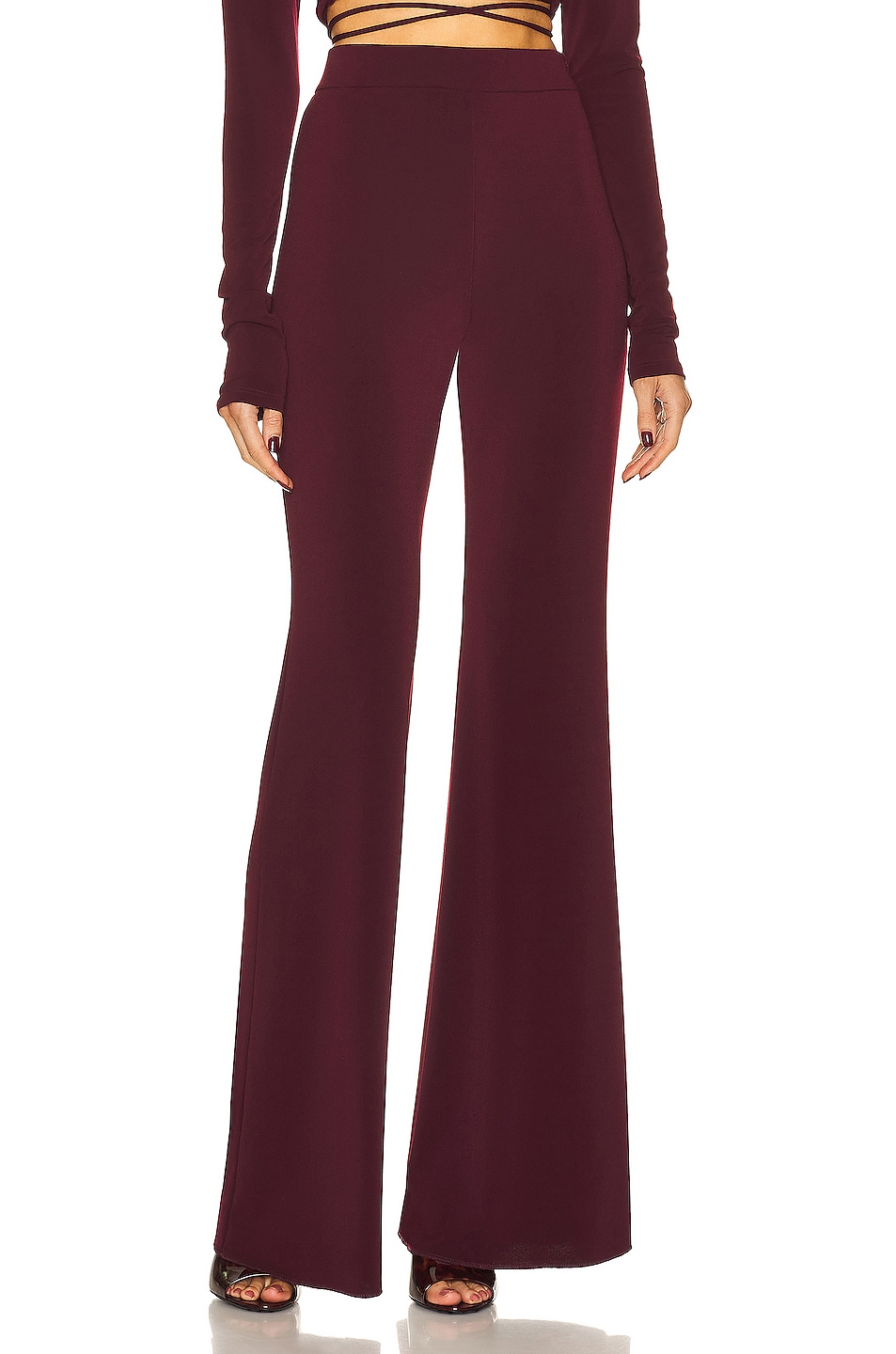 Image 1 of The Andamane Gaia Flare Pant in Rouge Noir