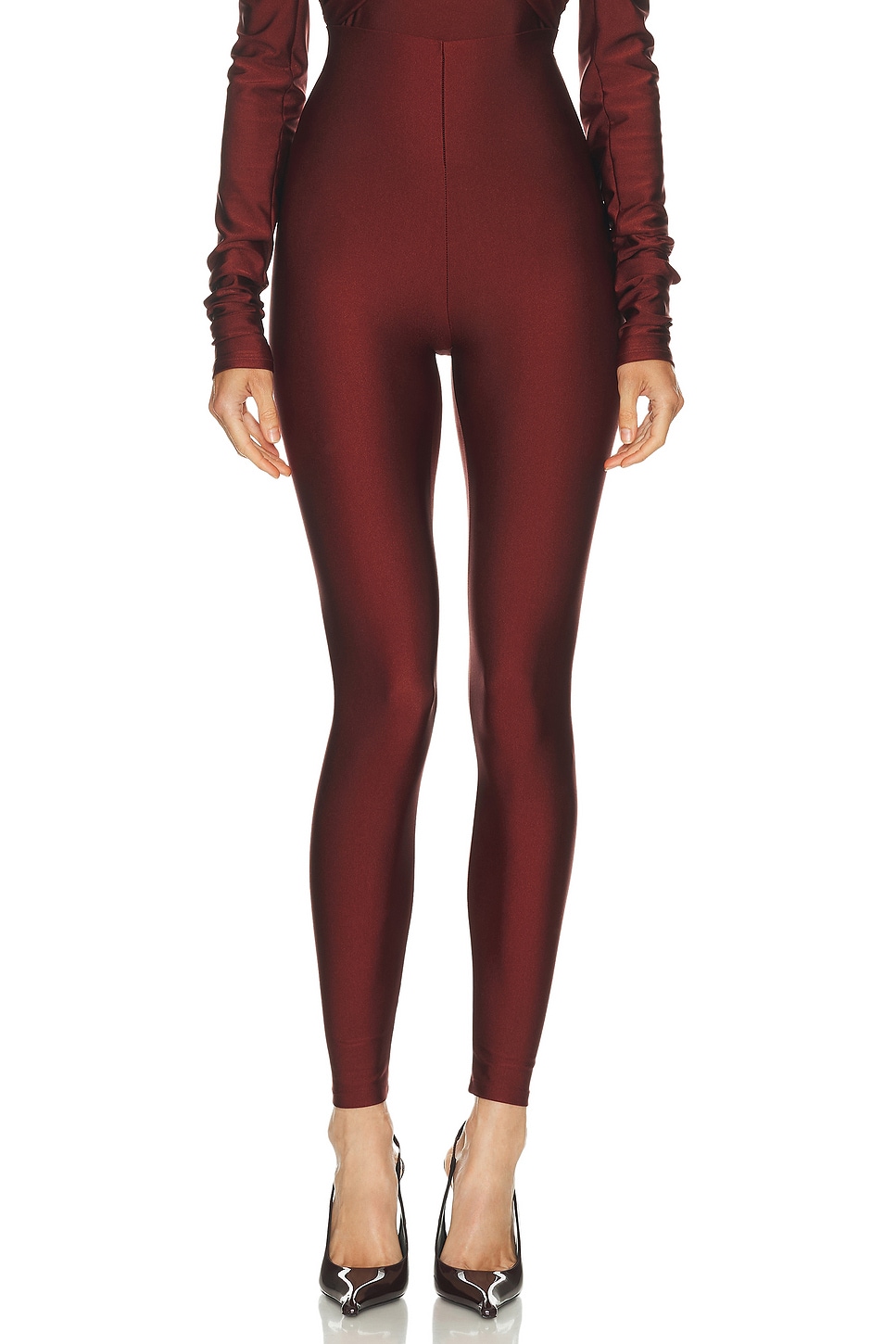 Image 1 of The Andamane Holly 80's Legging in Burgundy