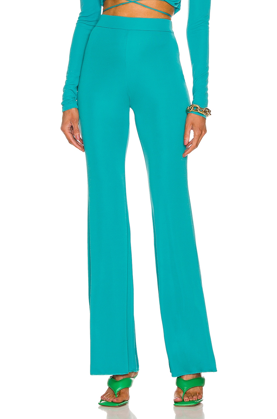 Image 1 of The Andamane Gaia Flare Pant in Turquoise