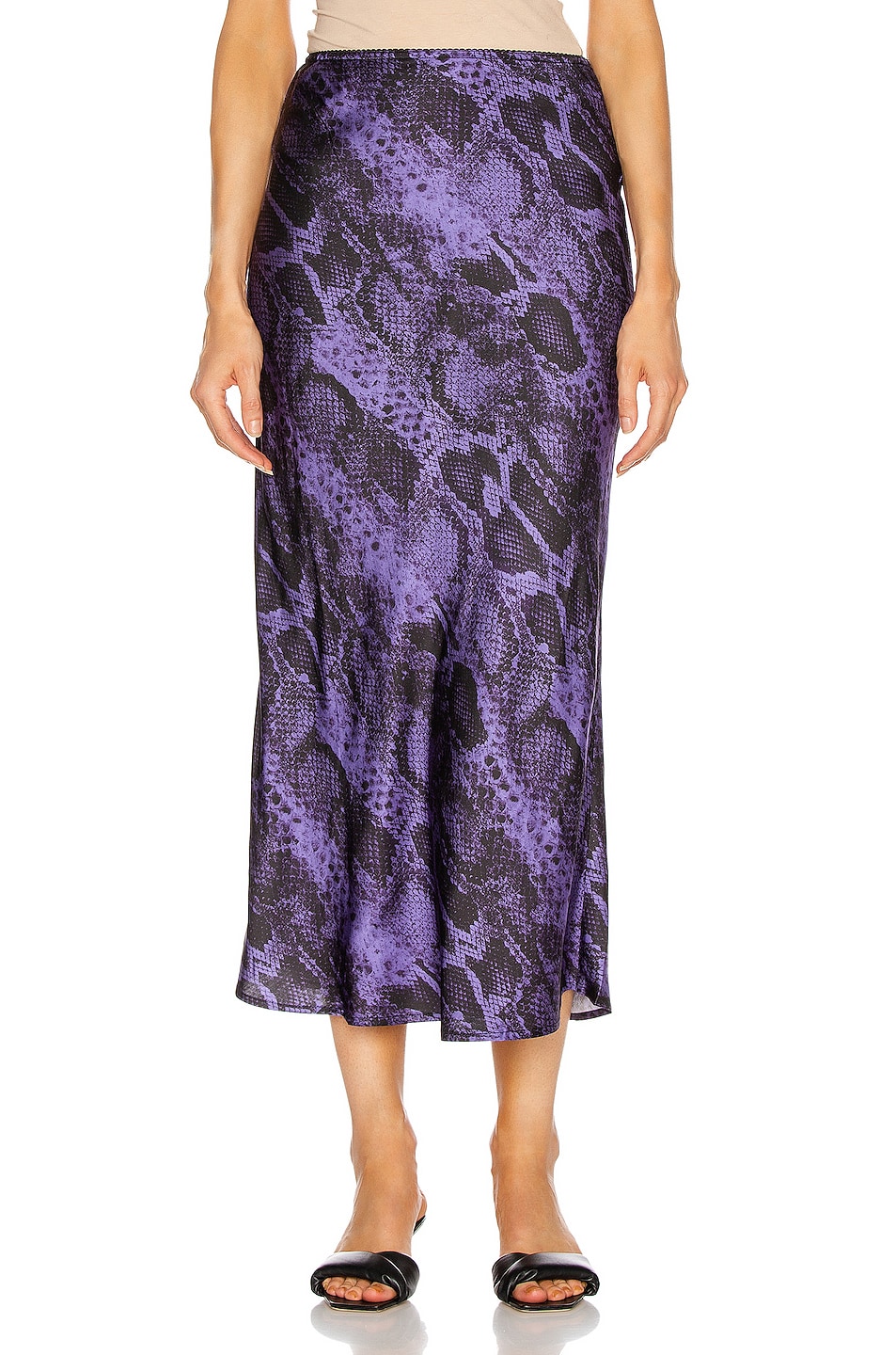 Image 1 of The Andamane Bella Midi Skirt in Lilac Snake