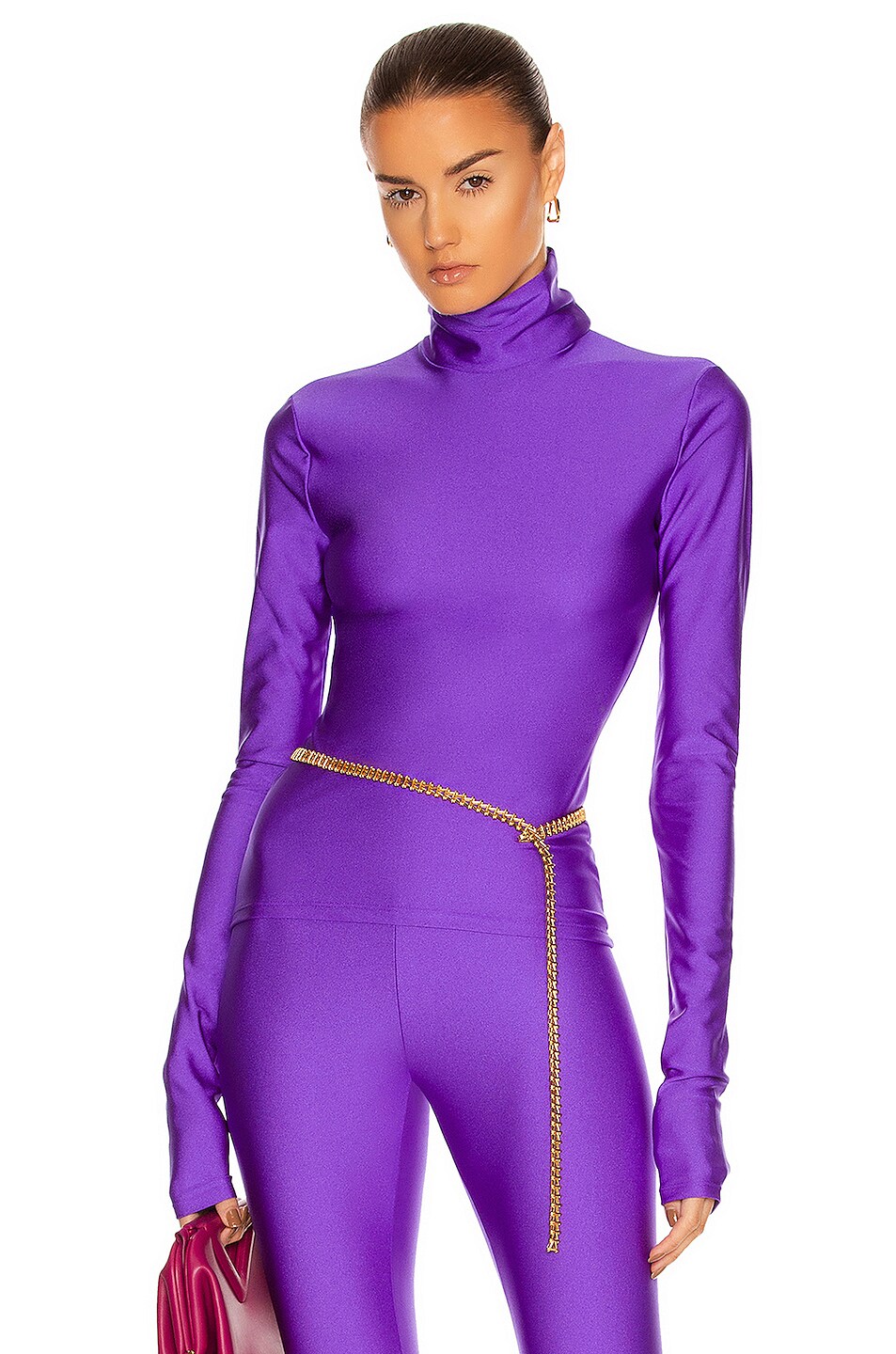 Image 1 of The Andamane Halle Turtleneck Top in Purple