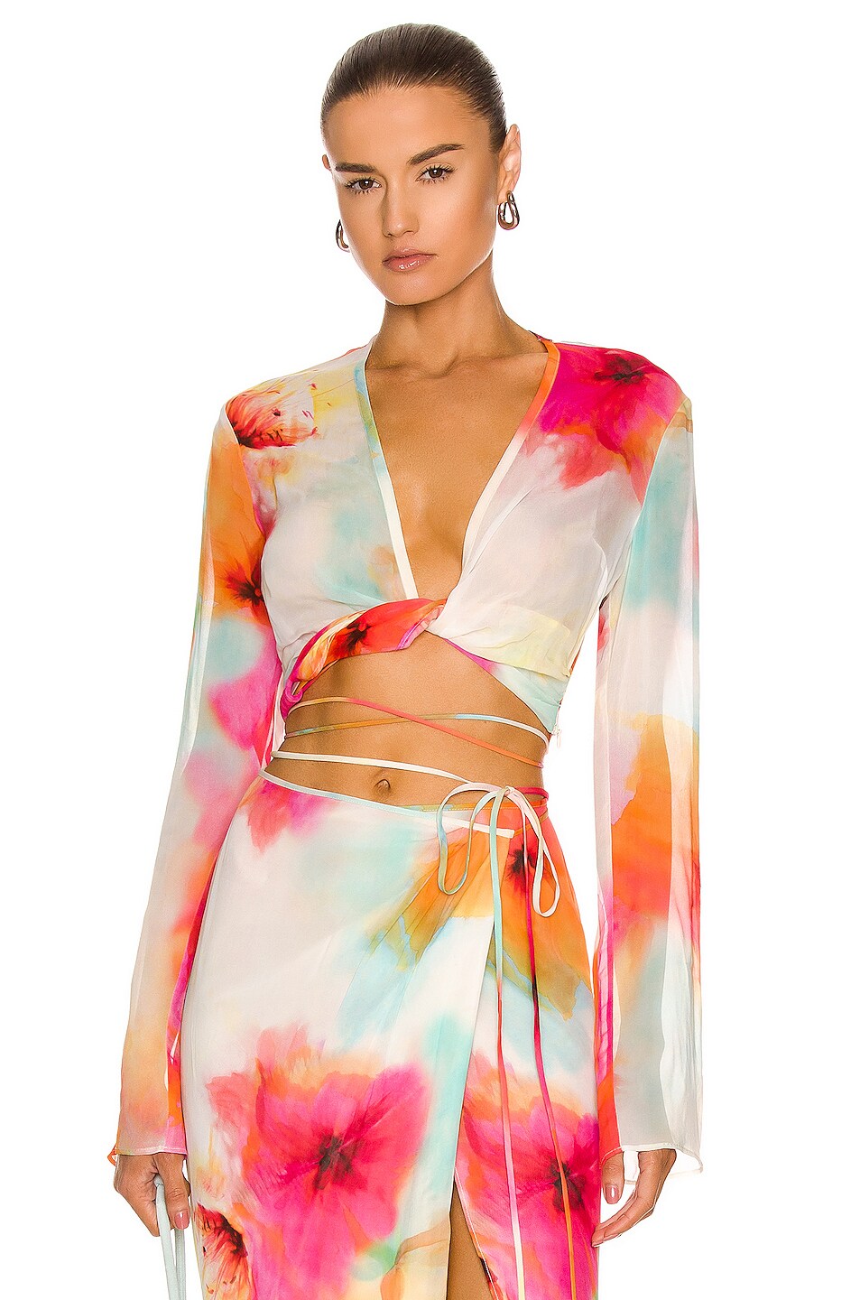 Image 1 of The Andamane Judy Wrap Top in Floral Multi