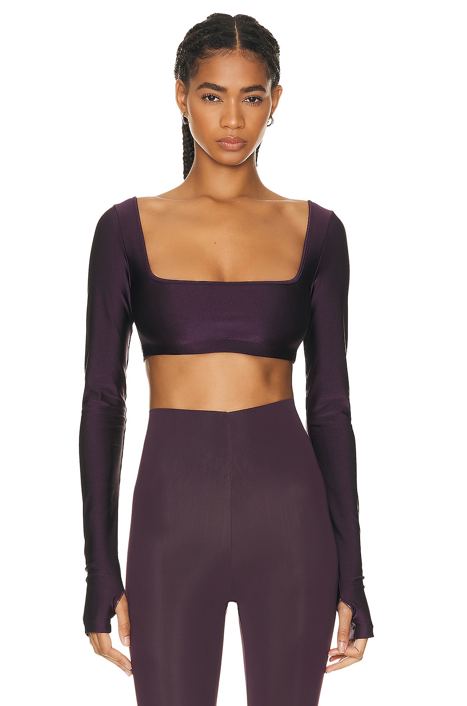 Image 1 of The Andamane Nyla Crop Top in Rouge Noir