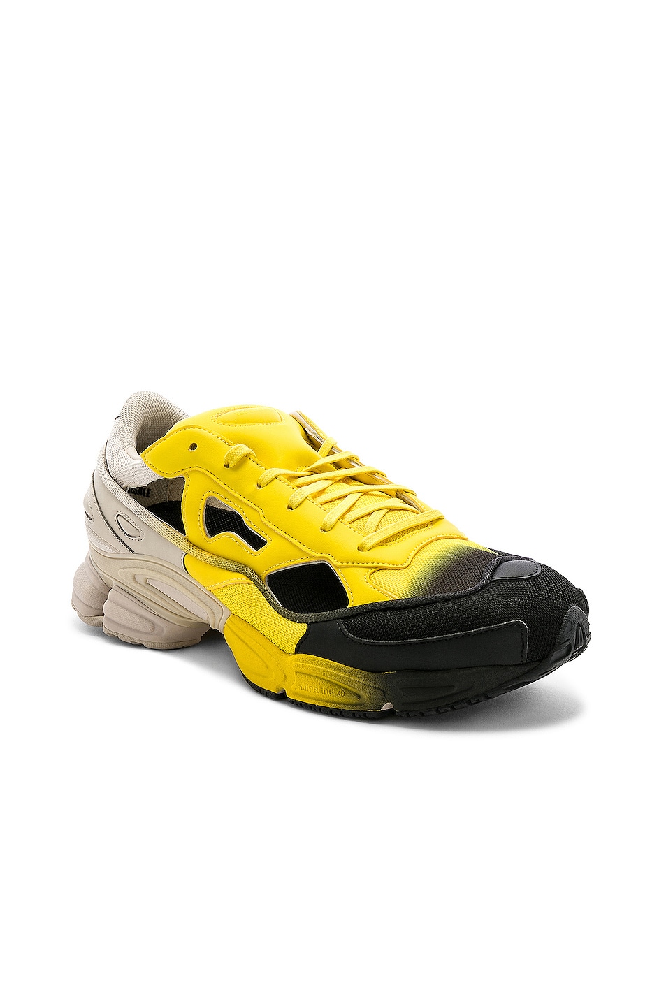 Image 1 of adidas by Raf Simons Replicant Ozweego Sneaker in Yellow & Black
