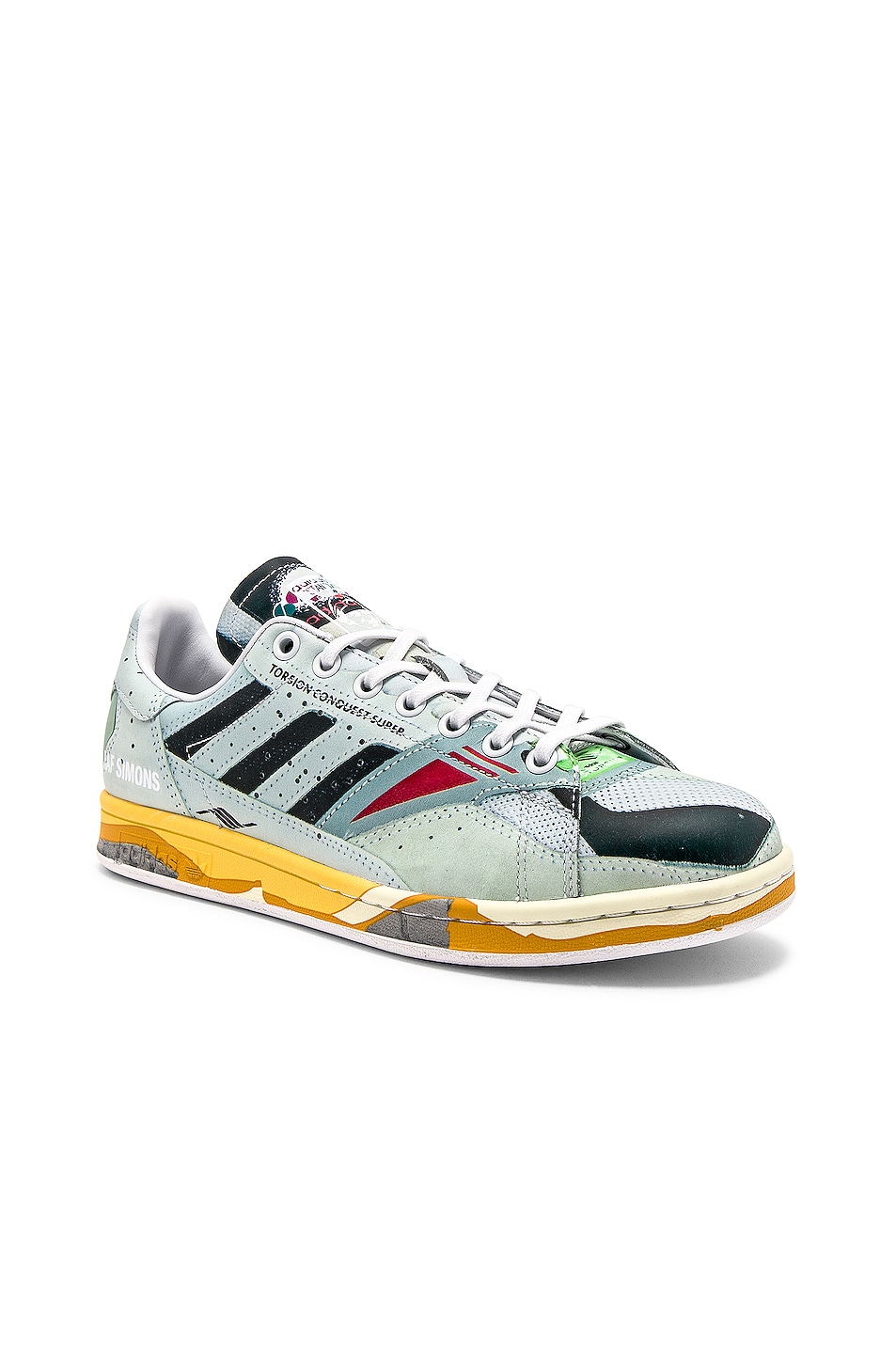 Image 1 of adidas by Raf Simons Torsion Stan Sneaker in White & Off White