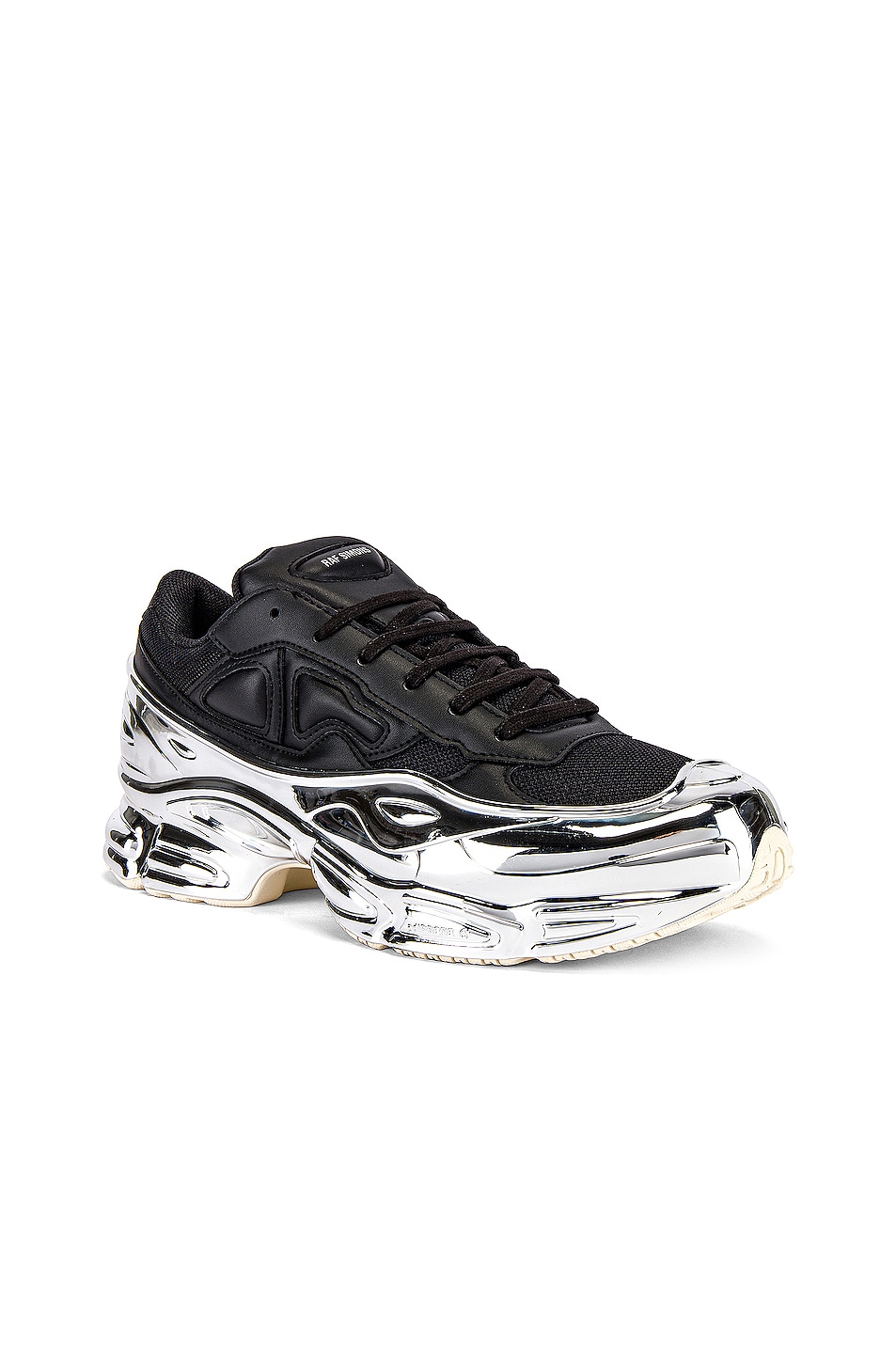 Image 1 of adidas by Raf Simons Ozweego Sneaker in Black & Silver