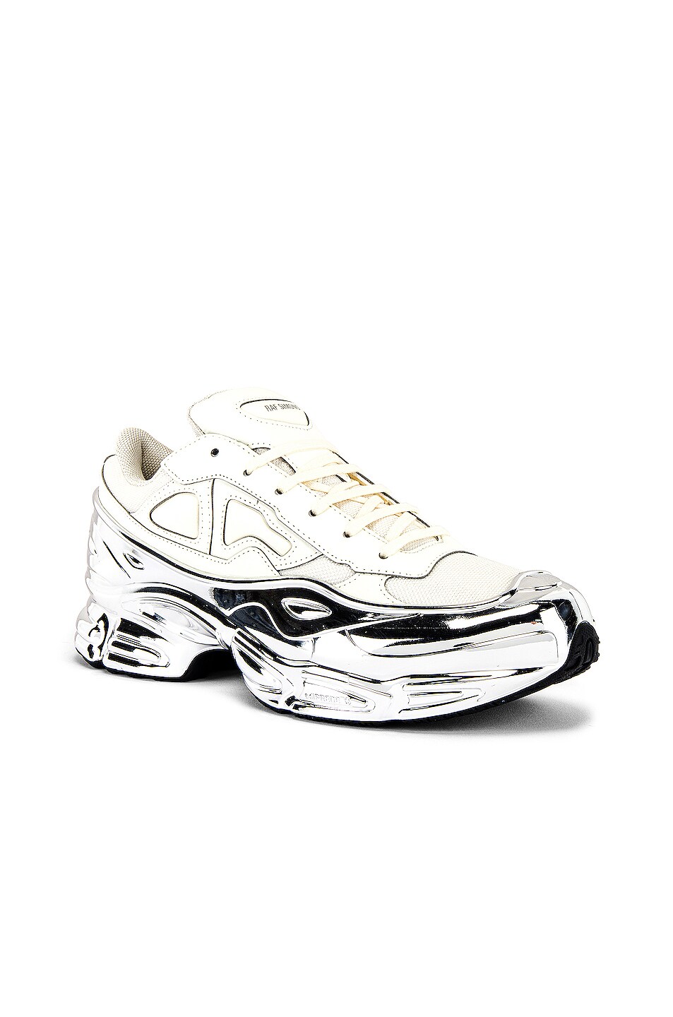 Image 1 of adidas by Raf Simons Ozweego Sneaker in White & Silver