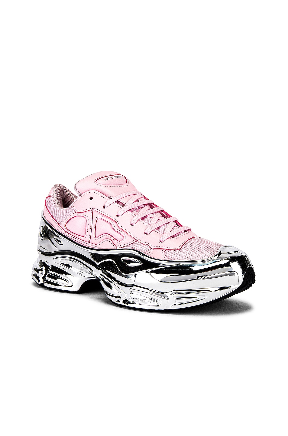 Image 1 of adidas by Raf Simons Ozweego Sneaker in Pink & Silver