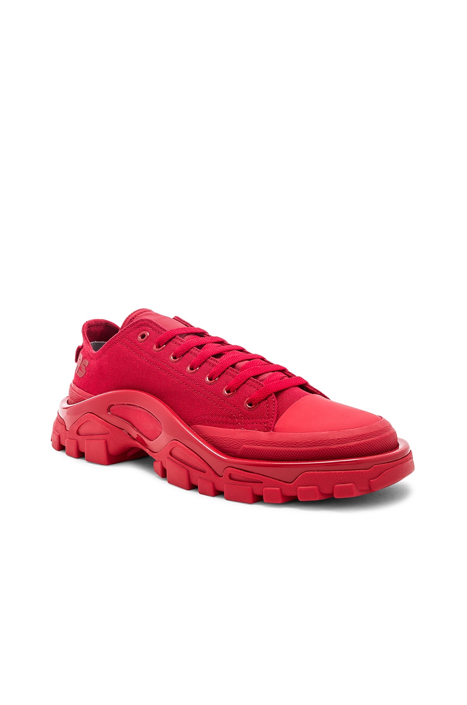 Image 1 of adidas by Raf Simons Detroit Runner in Power Red & Power Red & Power Red