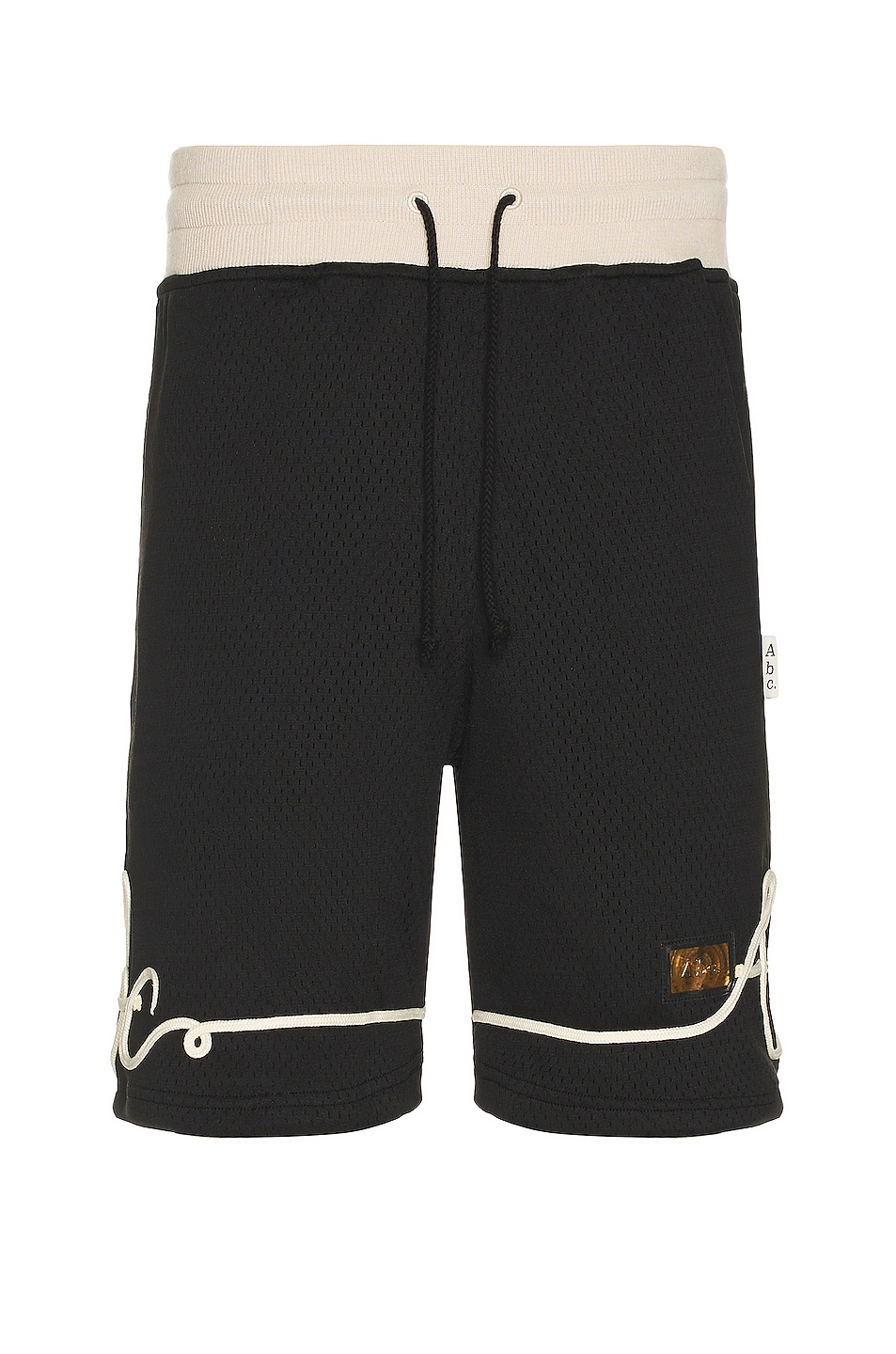 Advisory Board Crystals Soutache Basketball Short in Anthracite Black