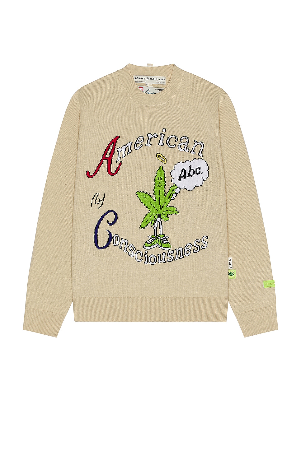 Image 1 of Advisory Board Crystals American Consciousness Sweater in Natural White
