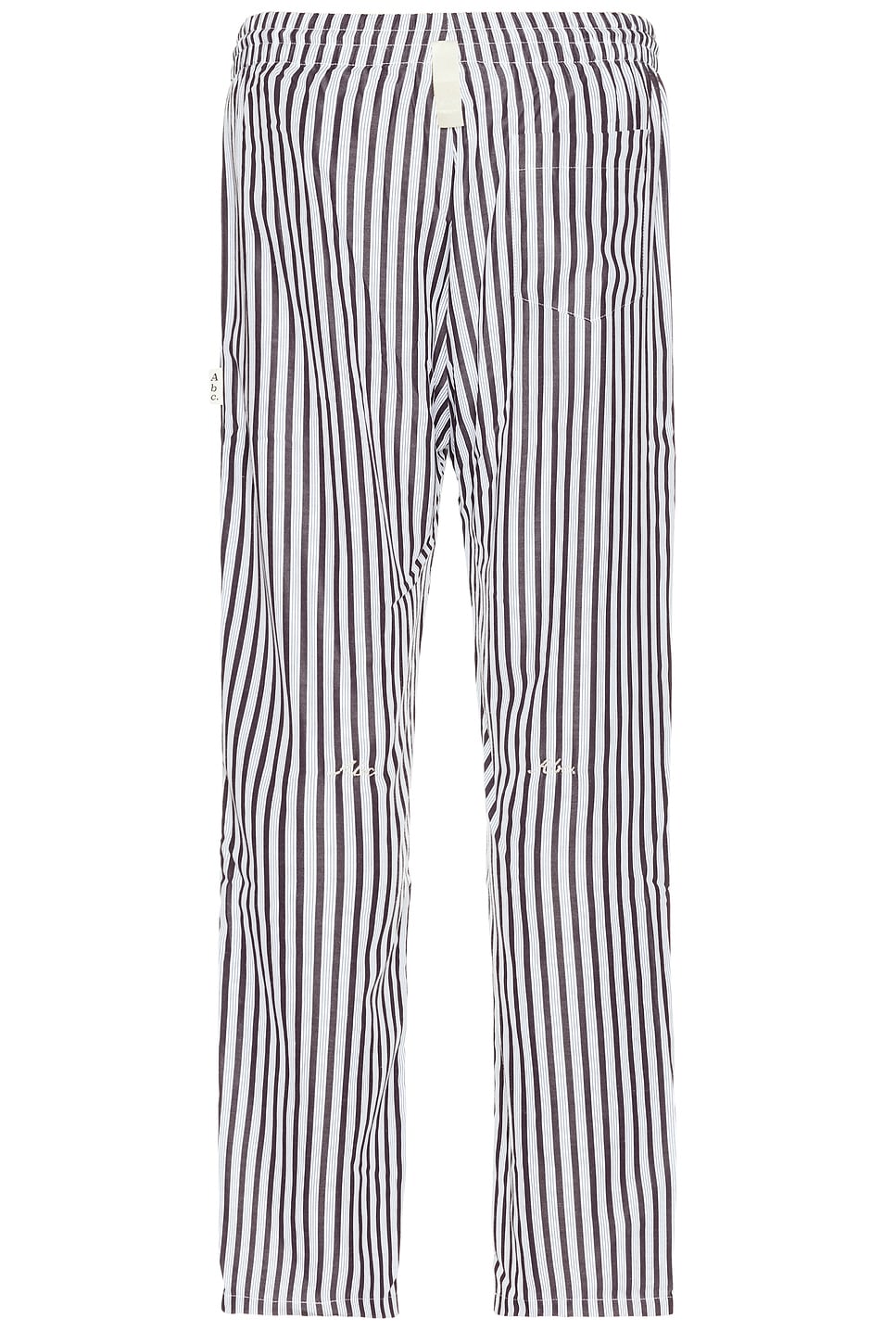 Shop Advisory Board Crystals Stripe Shirting Lounge Pants In Black