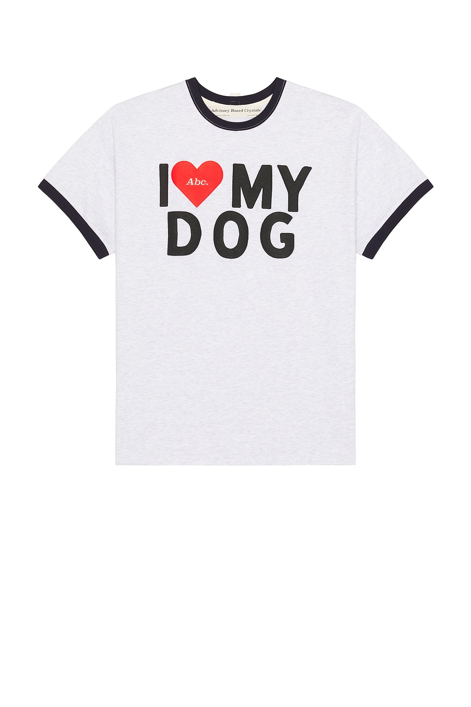 I Love My Dog Ring Tee in Light Grey