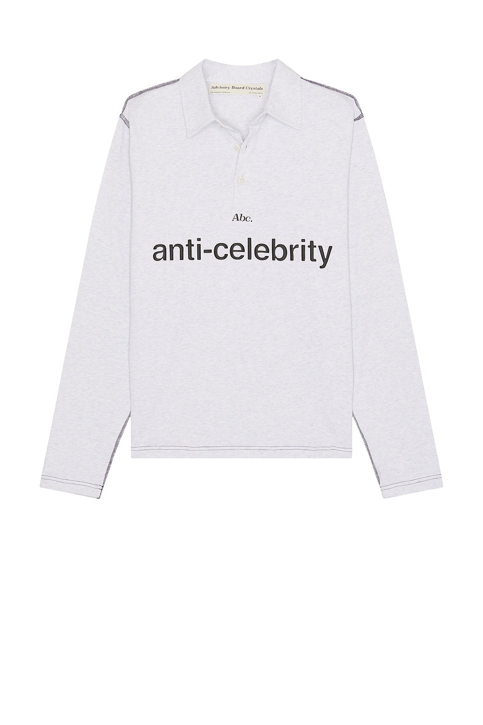 Anti-celebrity Polo Rugby Shirt in Light Grey