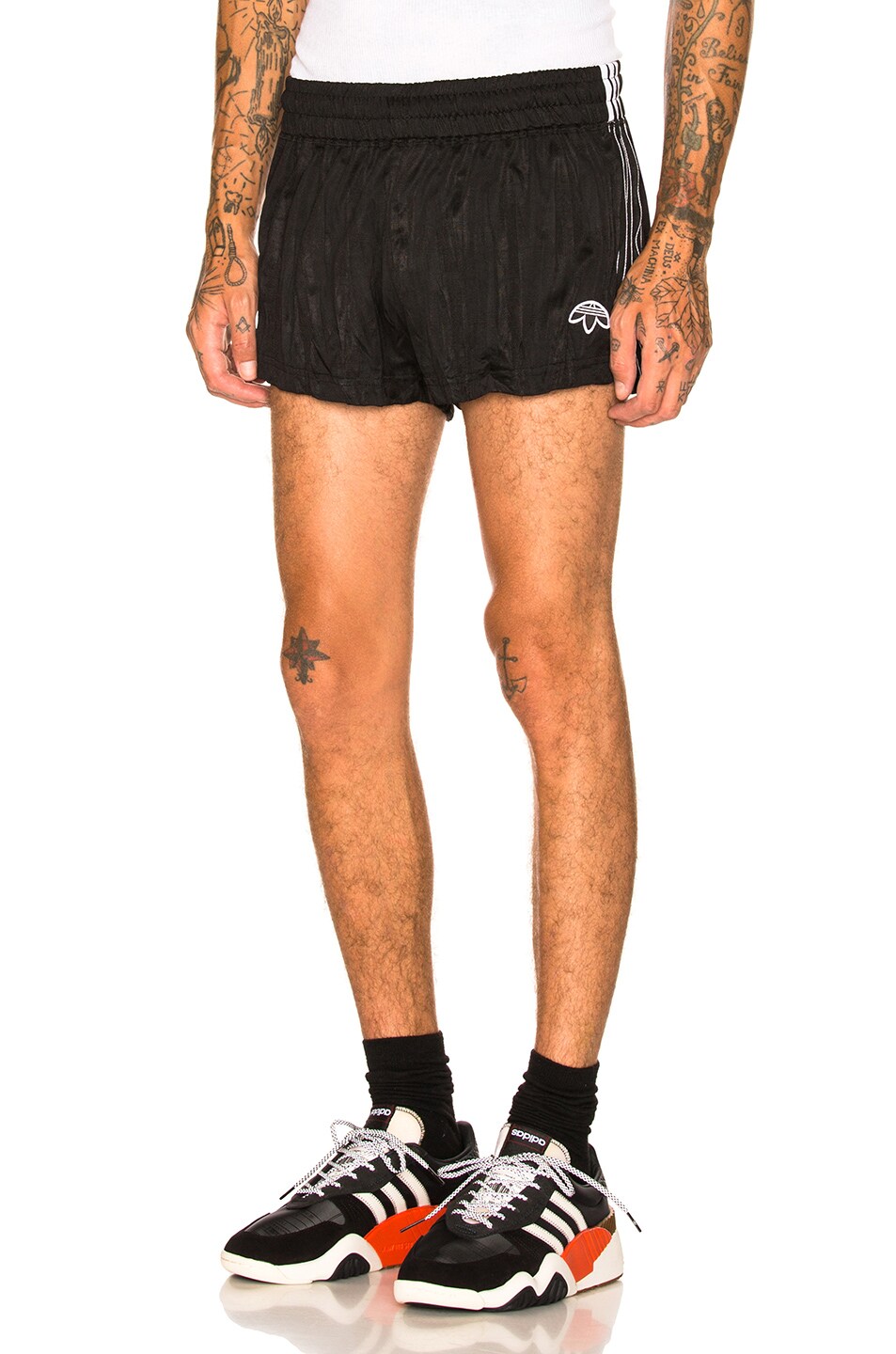 Image 1 of adidas by Alexander Wang Shorts in Black & White