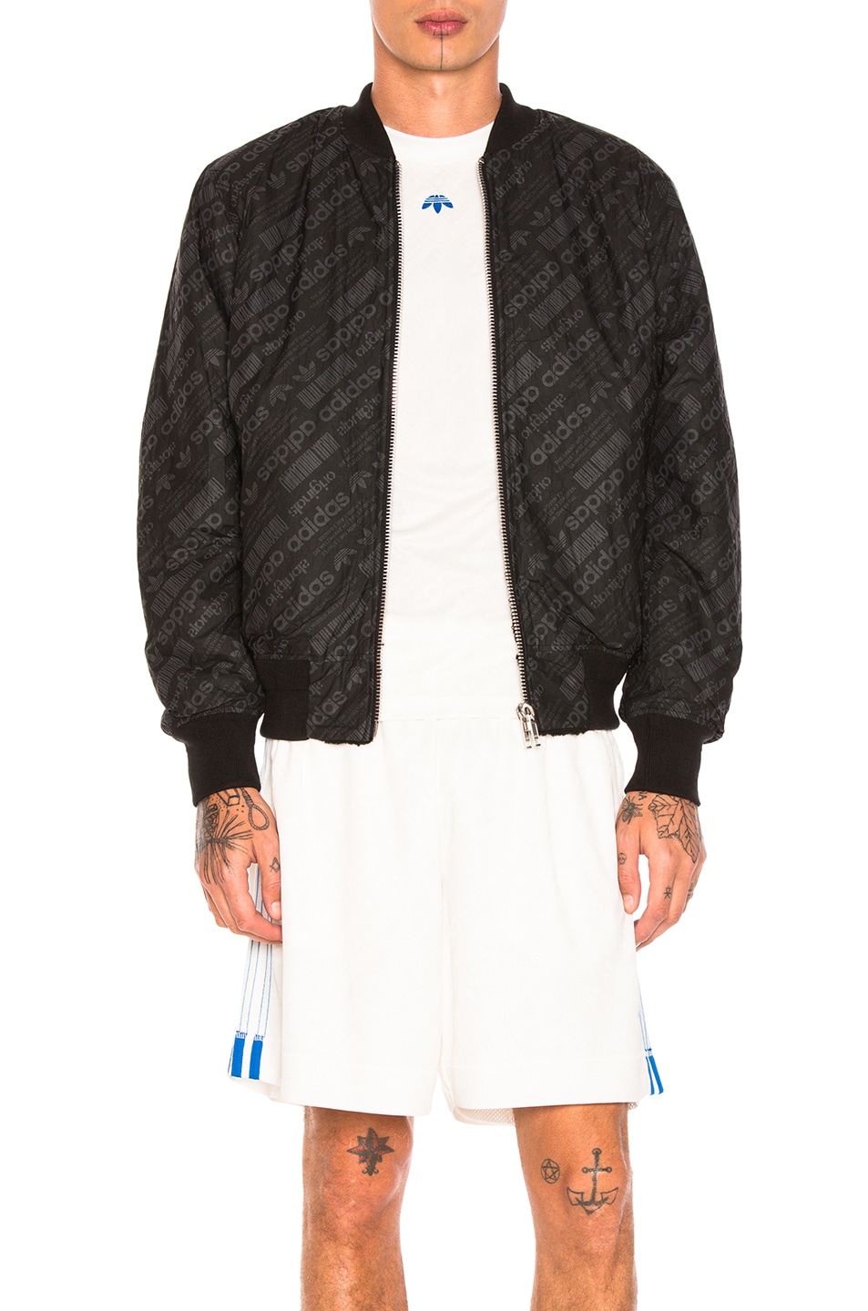 Image 1 of adidas by Alexander Wang Reversible Bomber in Black