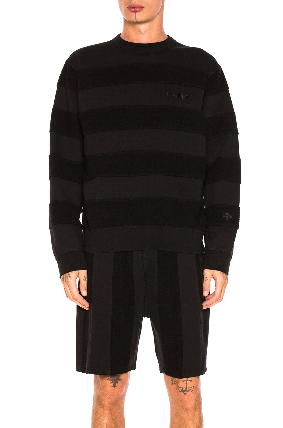 Image 1 of adidas by Alexander Wang Inout Crew Neck Sweater in Black