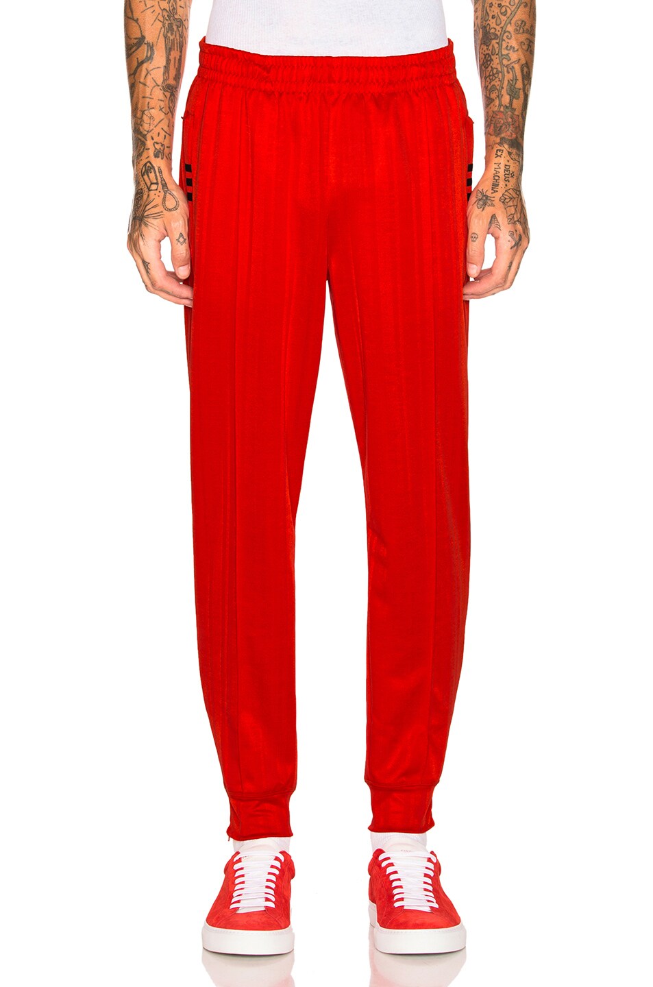 Image 1 of adidas by Alexander Wang Track Pant in Core Red & Black