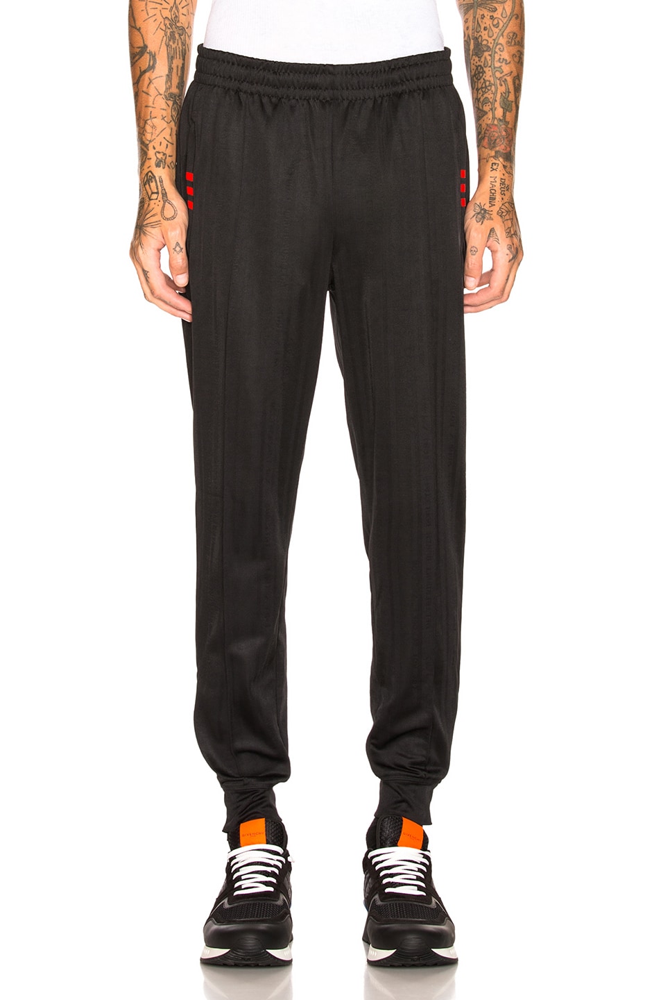 Image 1 of adidas by Alexander Wang Track Pant in Black & Core Red