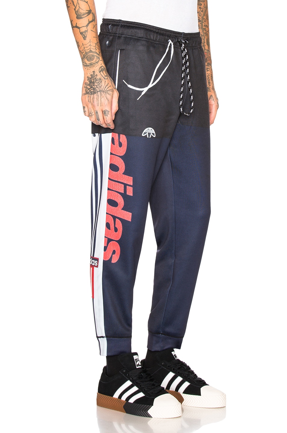 Image 1 of adidas by Alexander Wang Photocopy Track Pant in Legend Ink & Scarlet