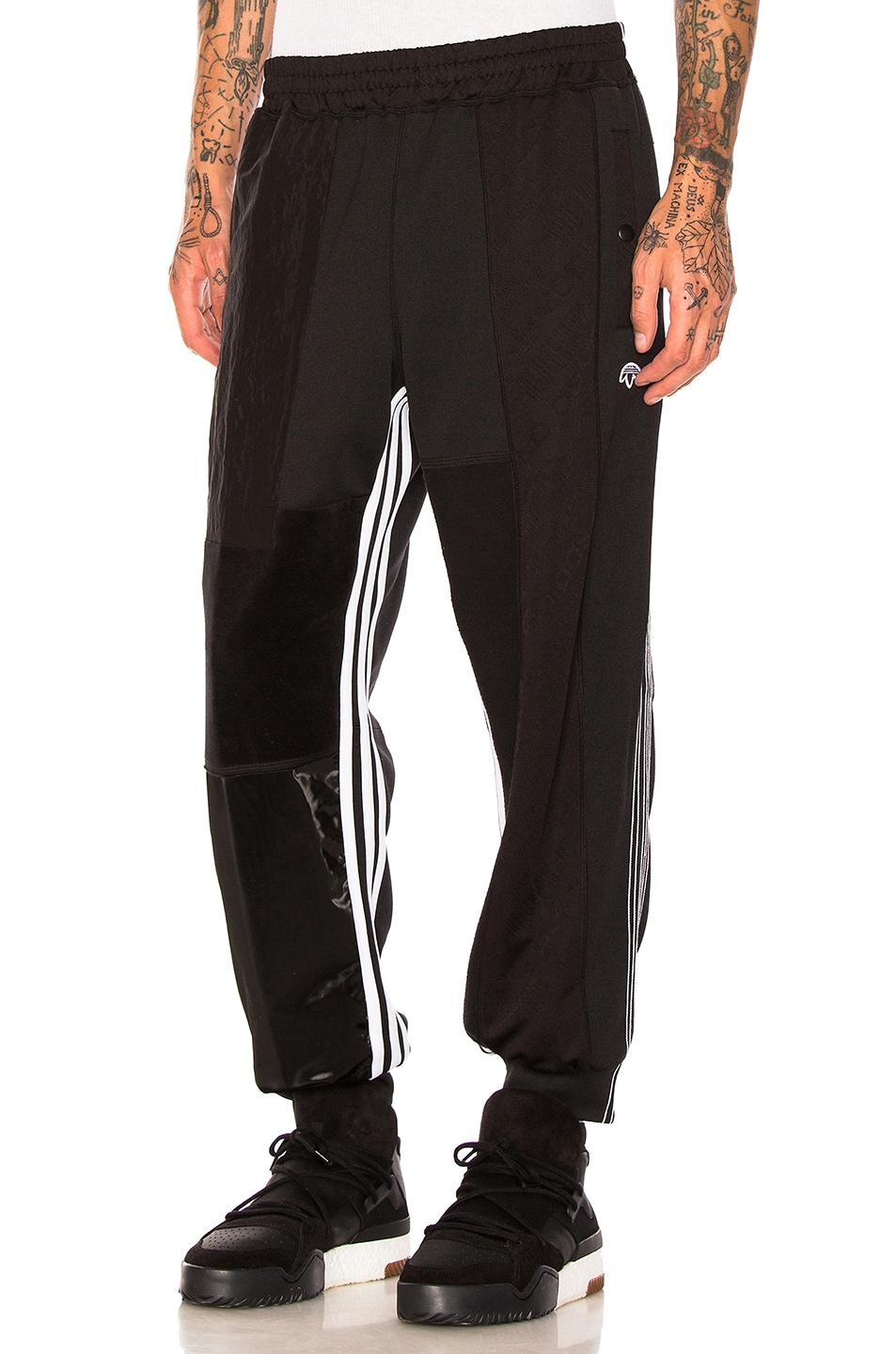 Image 1 of adidas by Alexander Wang Patch Track Pants in Black
