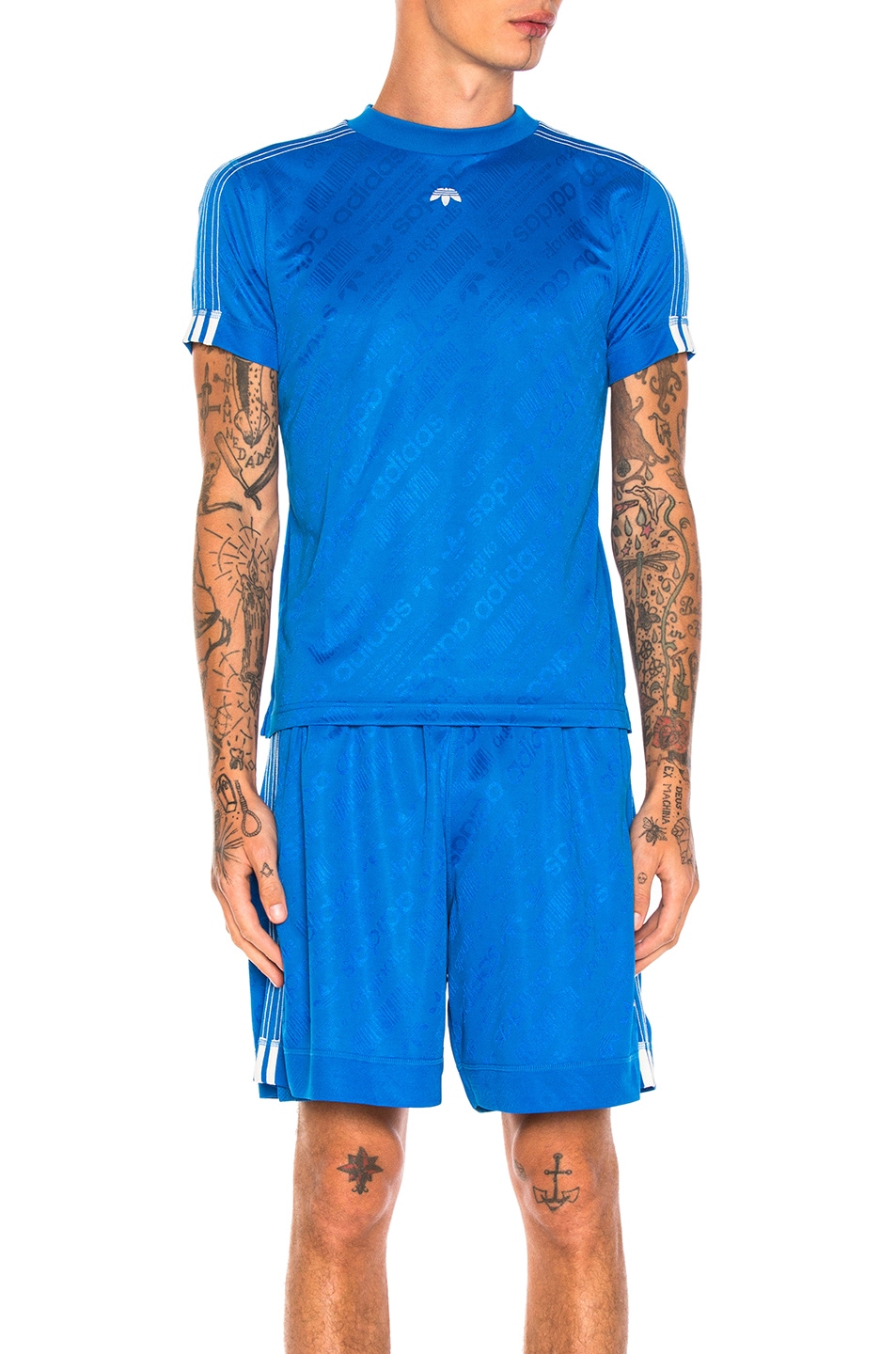 Image 1 of adidas by Alexander Wang Soccer Jersey Top in Bluebird
