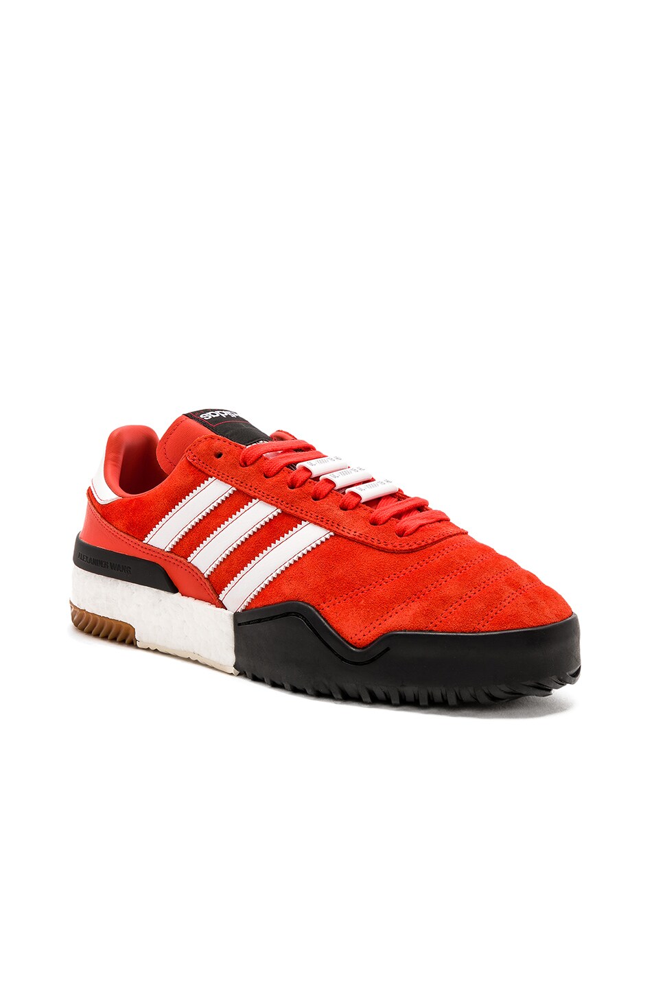 Image 1 of adidas by Alexander Wang Basketball Soccer Sneakers in Borang & White & Core Black