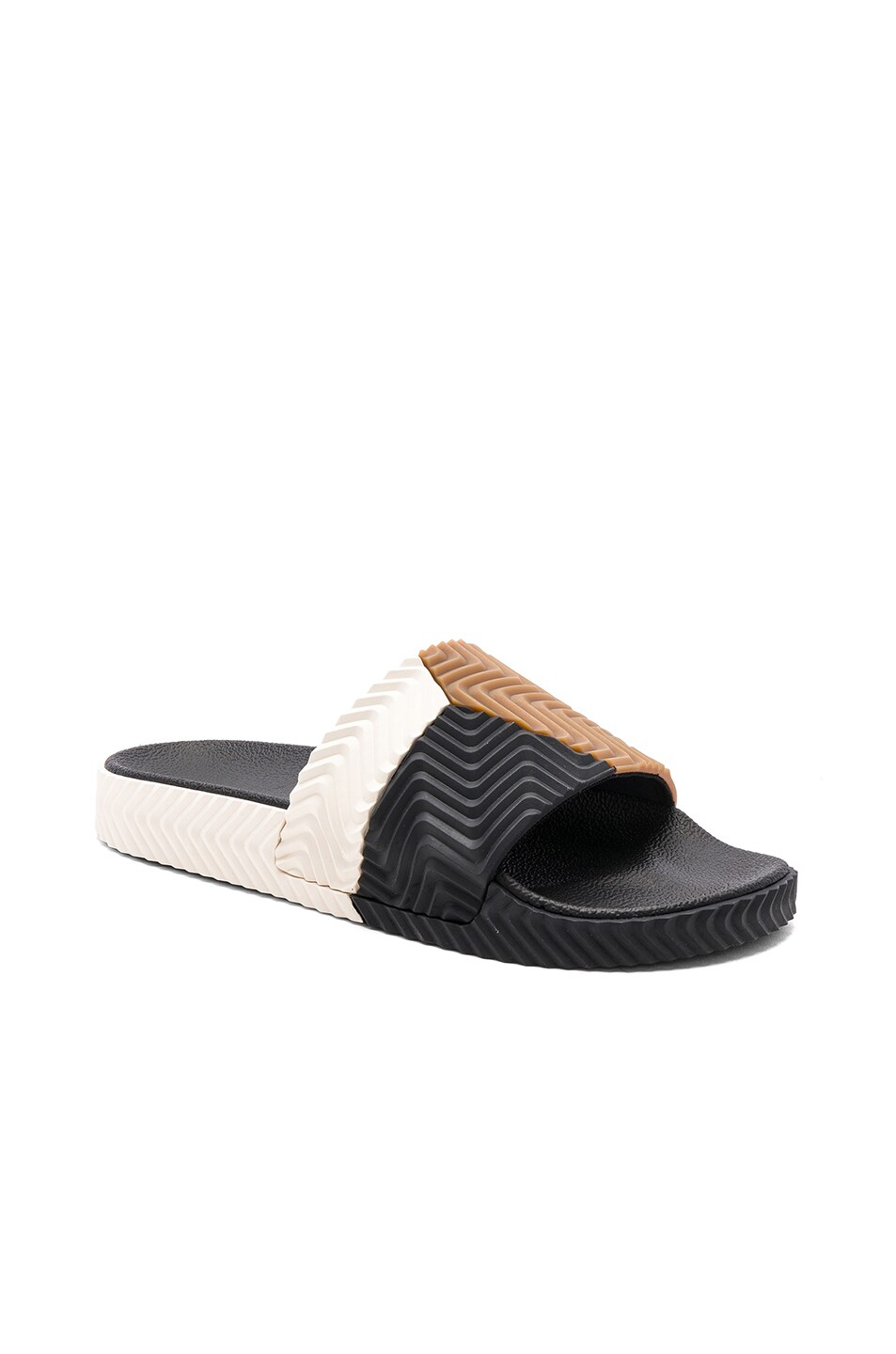 Image 1 of adidas by Alexander Wang Adilette in Black, Rubber & White