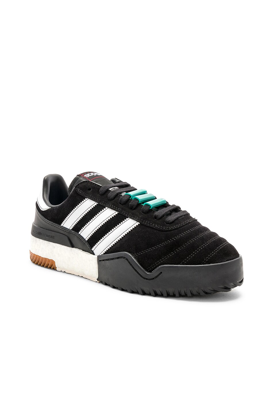 Image 1 of adidas by Alexander Wang Basketball Soccer Sneakers in Core Black & White & Core Black