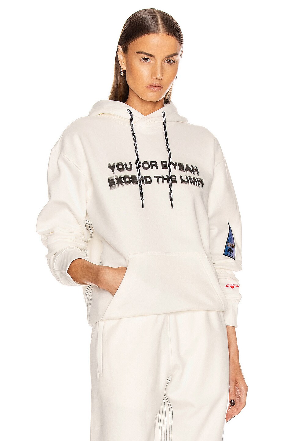 Image 1 of adidas by Alexander Wang Graphic Hoodie in Core White