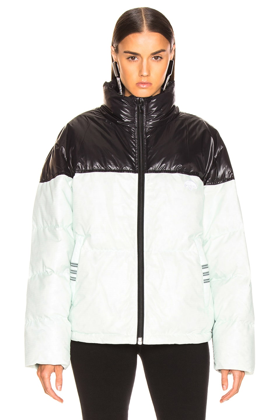 adidas by Alexander Wang Disjoin Puffer Jacket in Clear Mint & Black | FWRD