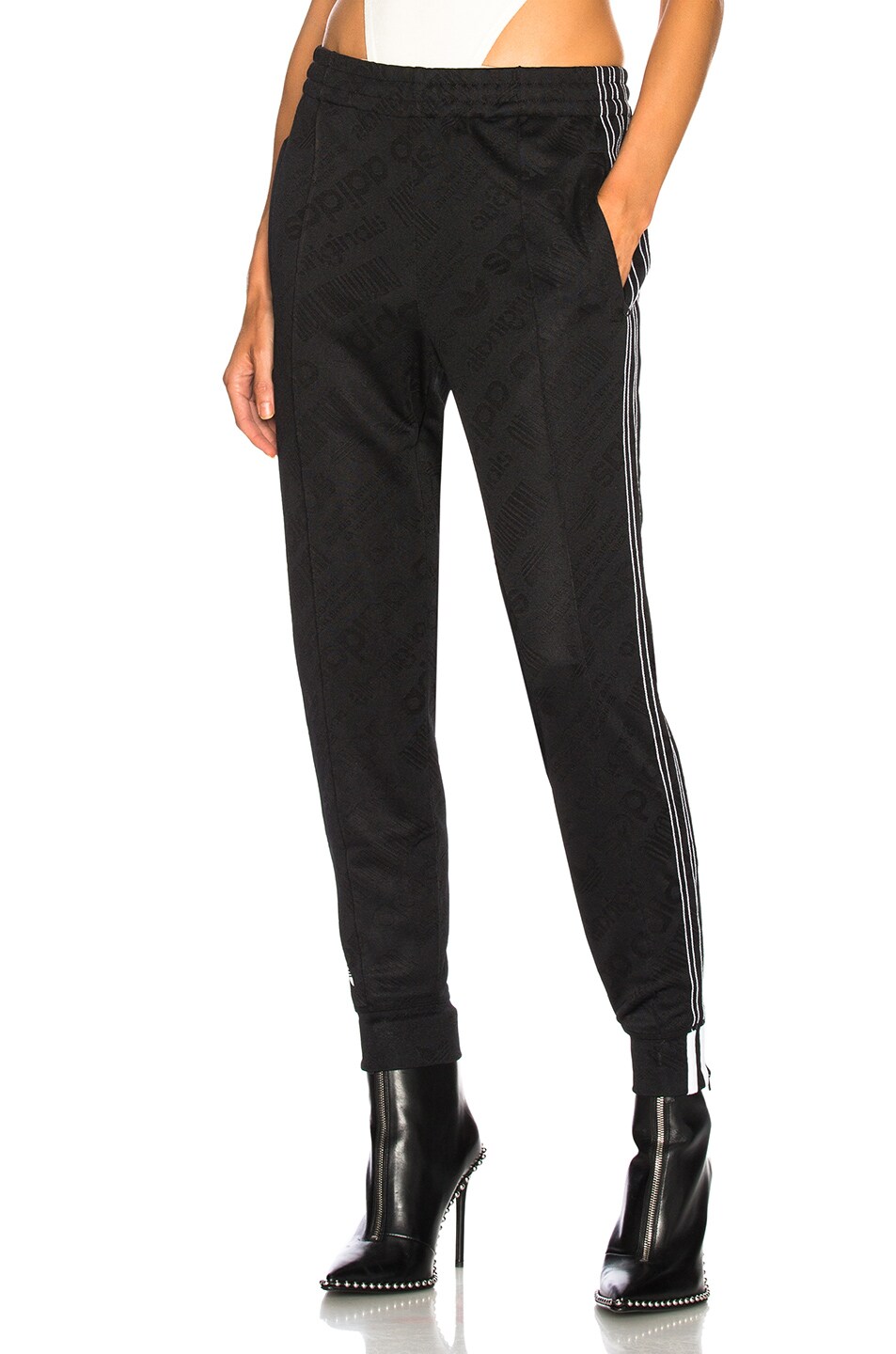 Image 1 of adidas by Alexander Wang Jacquard Joggers in Black
