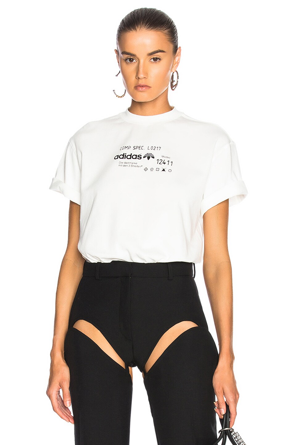 Image 1 of adidas by Alexander Wang Graphic Tee in Core White