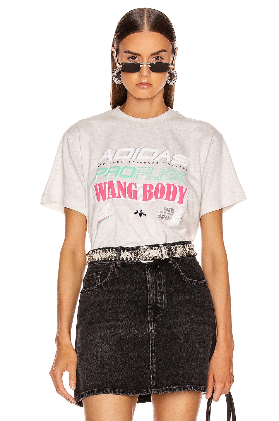 Image 1 of adidas by Alexander Wang Graphic Tee in LGH