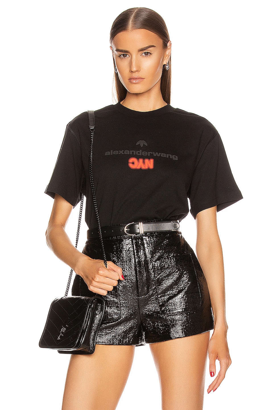 Image 1 of adidas by Alexander Wang Graphic Tee in Black