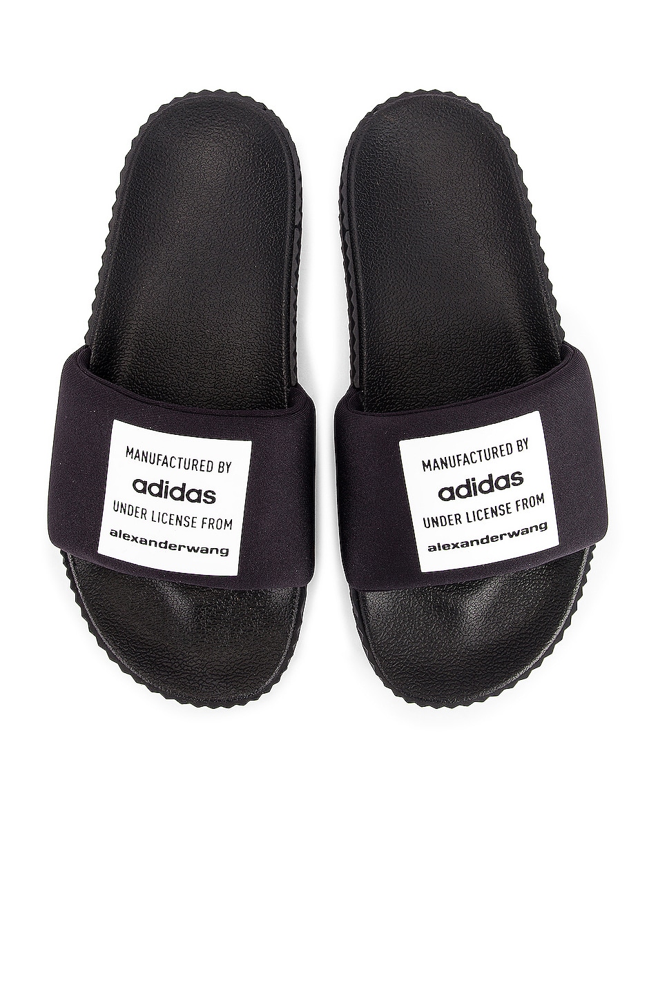 Image 1 of adidas by Alexander Wang Adilette Lycra Sandal in Core Black & White