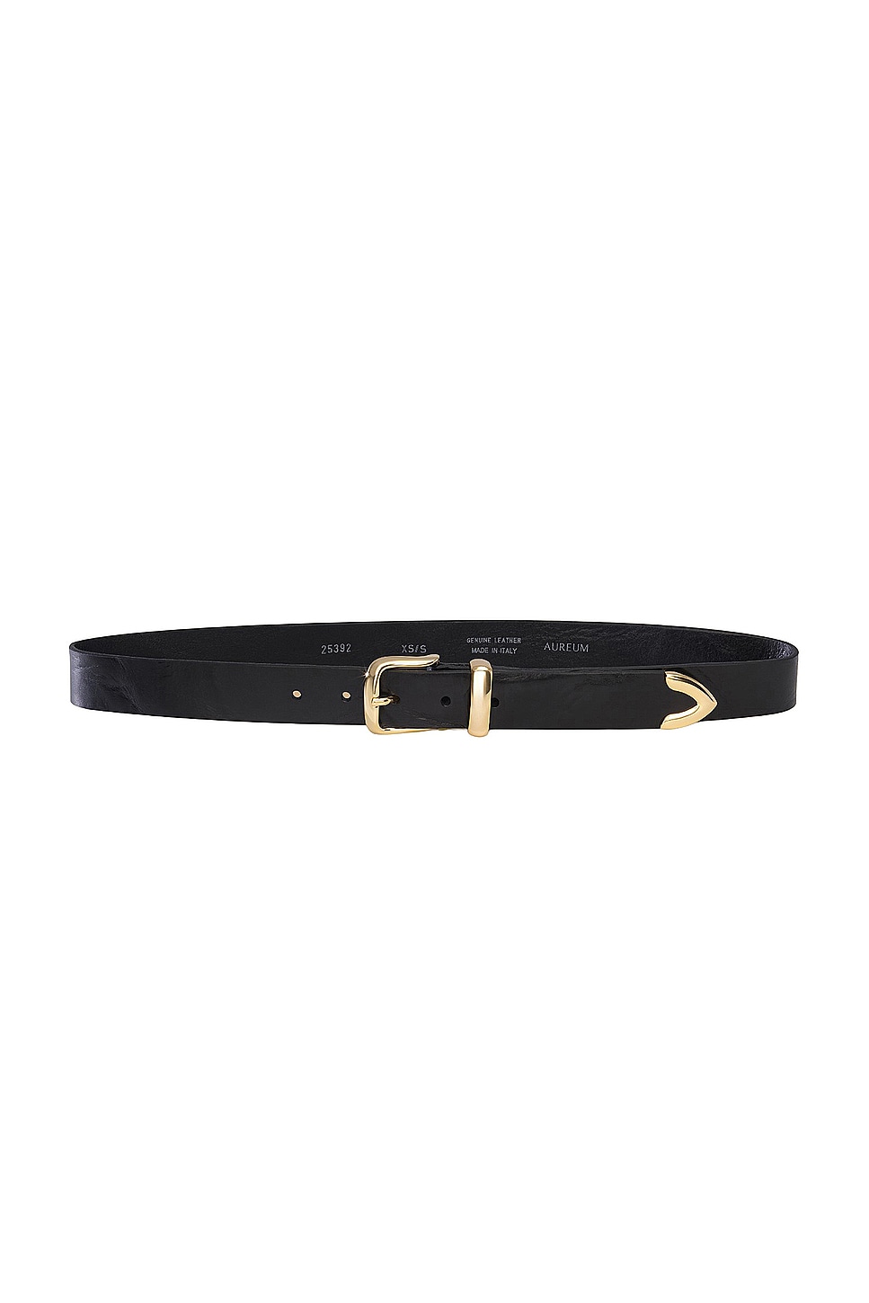 Gold Tip Belt in Black