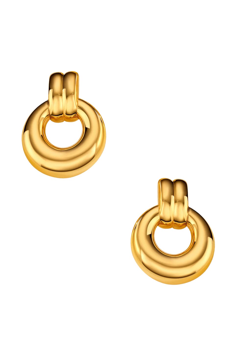 Image 1 of AUREUM Elodie Petite Mini Circle Knot Earrings in Gold