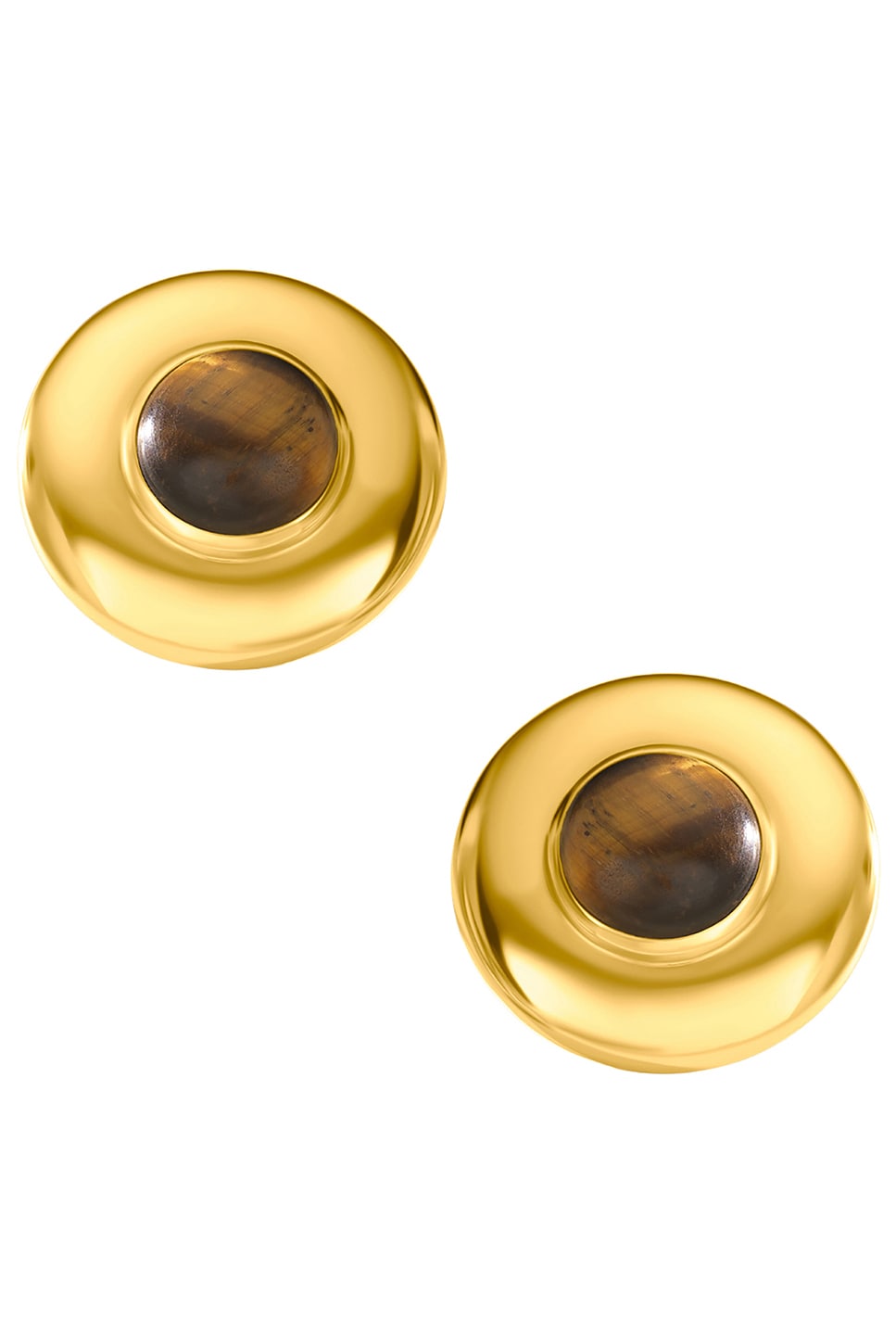 Danica Stud Earrings in Metallic Gold