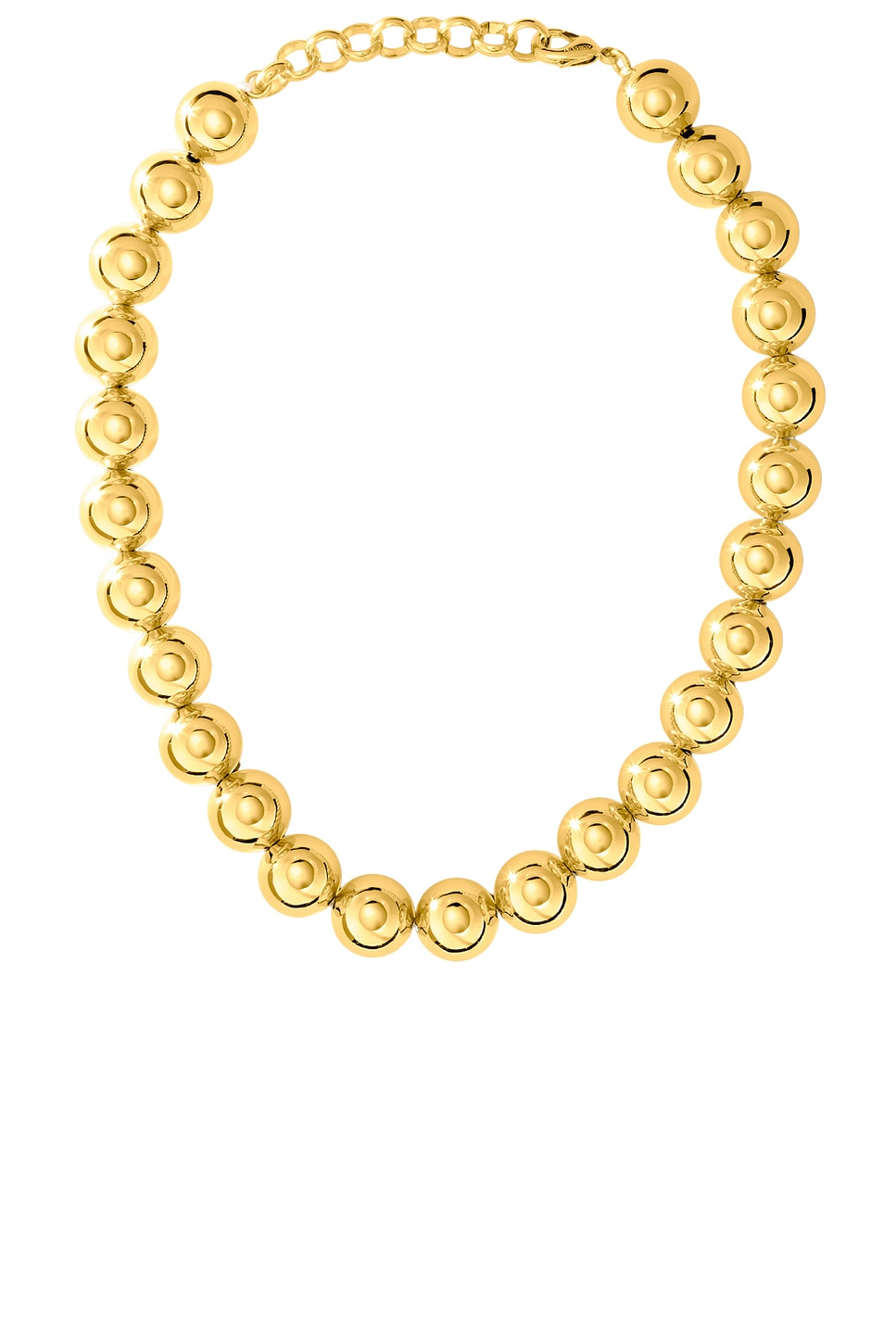 Adeline Beaded Necklace in Metallic Gold